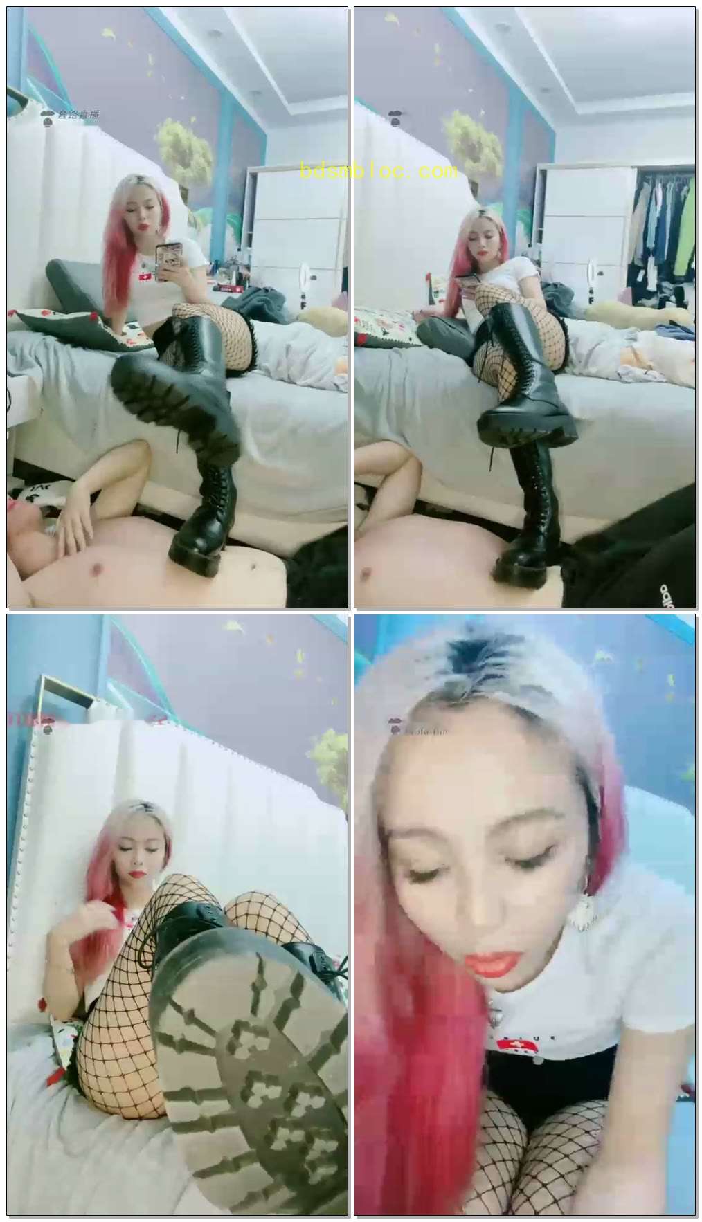 【猫熙S】踩踏跳踏踢裆网袜诱惑