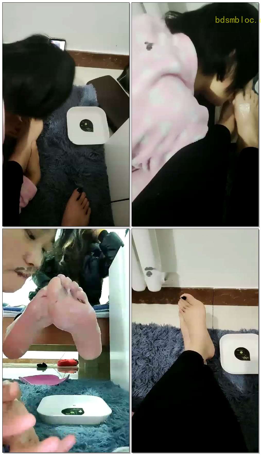 【冰女王】裸足脚喂食女奴，再伺候洗脚