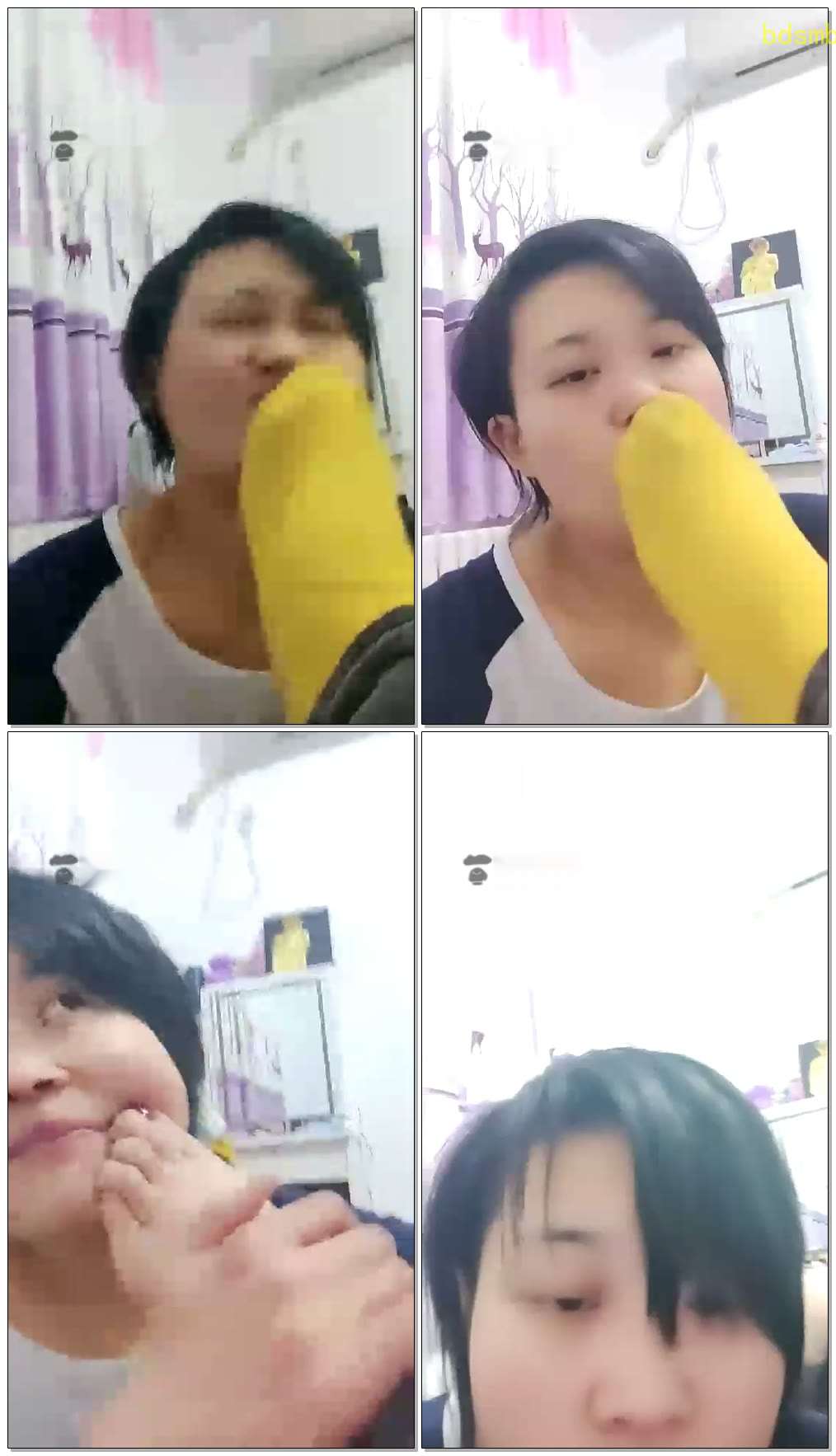 【冰女王】黄棉袜羞辱恋足女奴
