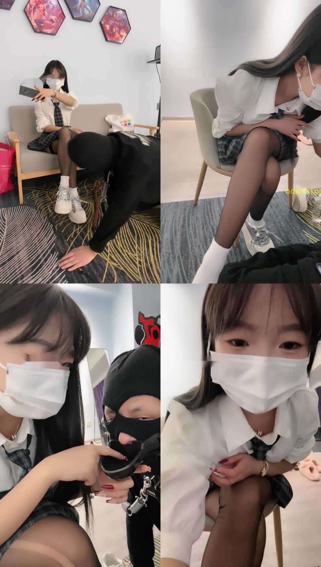 【珂儿大小姐】JK学院风-黑丝白袜气味辱
