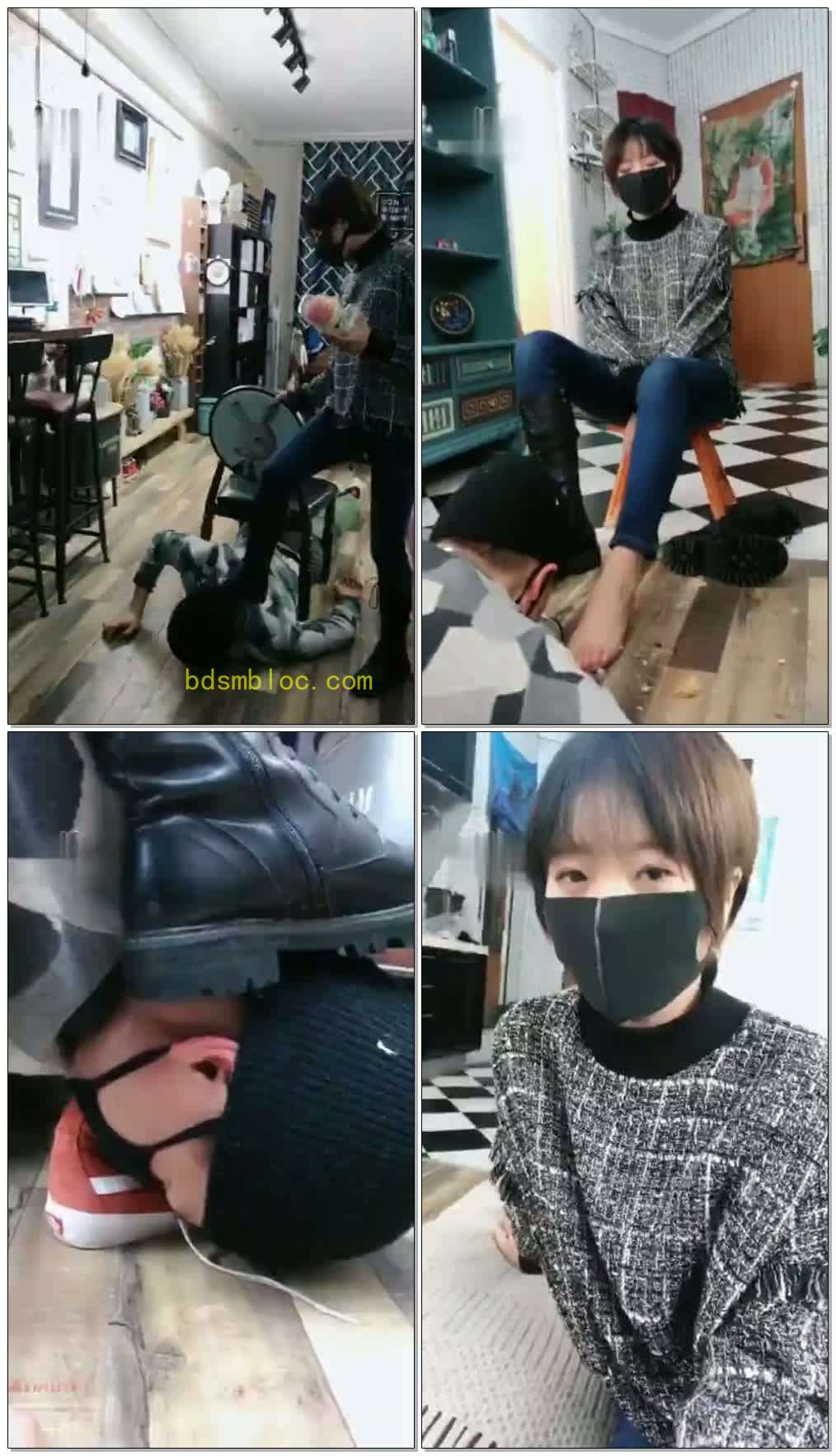 【美离子】剧情：变态女画家调学生