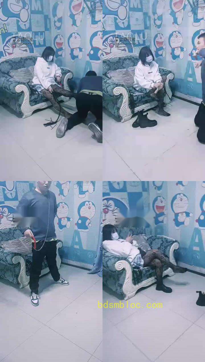 【第一帅男神】极品美女小六暴力调教，舔丝袜脚鞭打，踩踏坐脸虐乳
