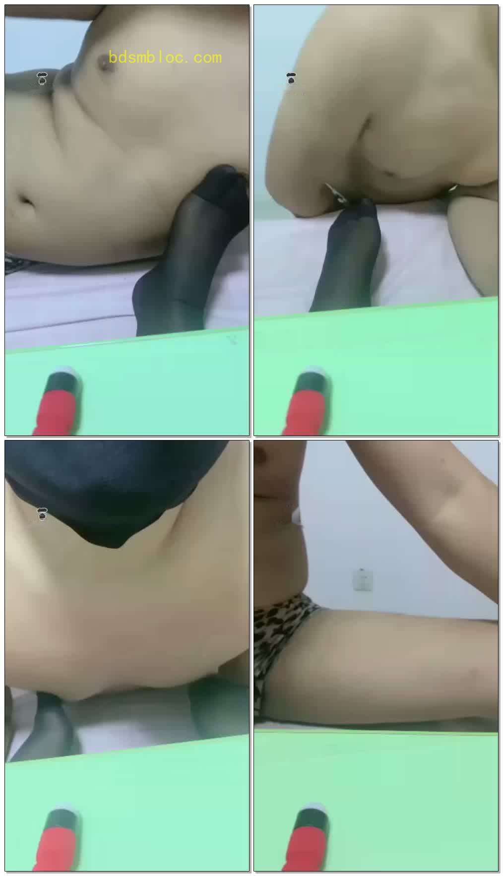 【沈阳S冰主】恋足玩弄鸡鸡，虐乳舔脚（官方已删）