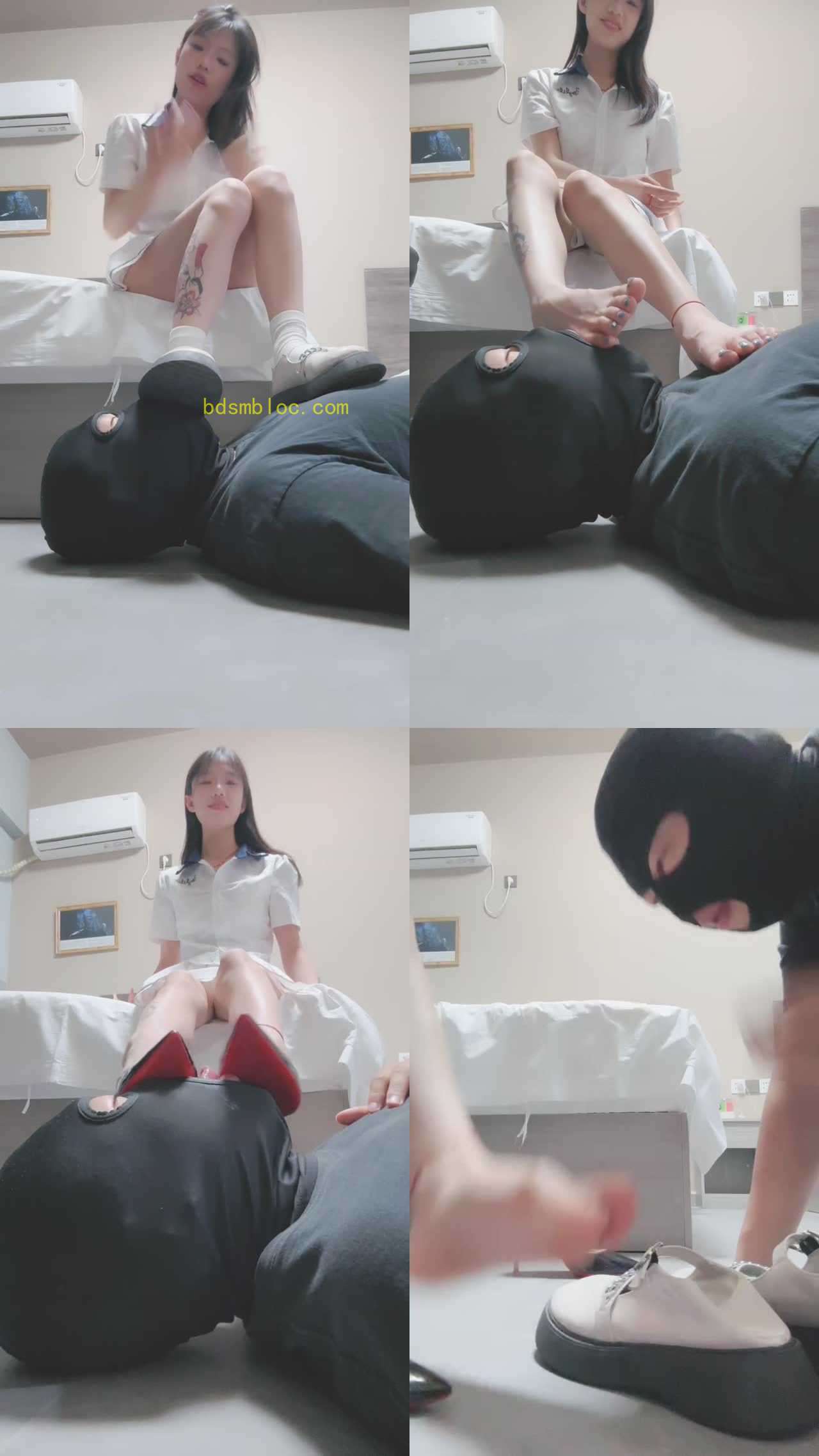 【心动茜茜】纹身精神小妹S-脏鞋臭袜蹂躏/踩踏/吮吸脚趾