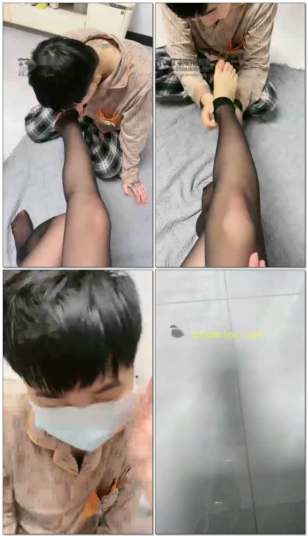 【西柚w】舔丝袜脚，踩踏，手撕丝袜