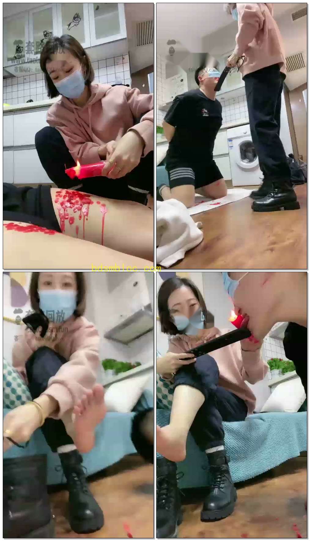 【Q月s】滴蜡封嘴恋足舔脚（25号最新）