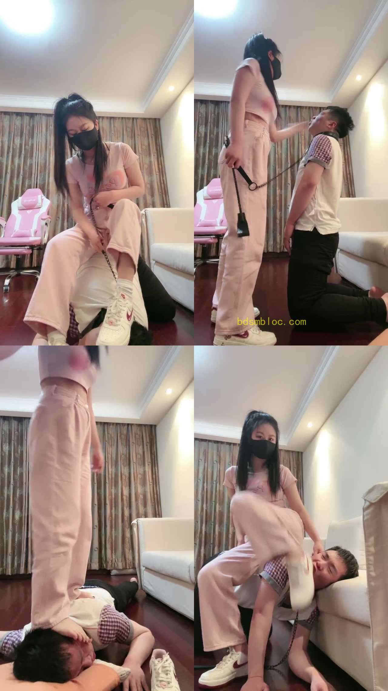 【桃幼幼】小白鞋白棉袜气味羞辱圈养奴