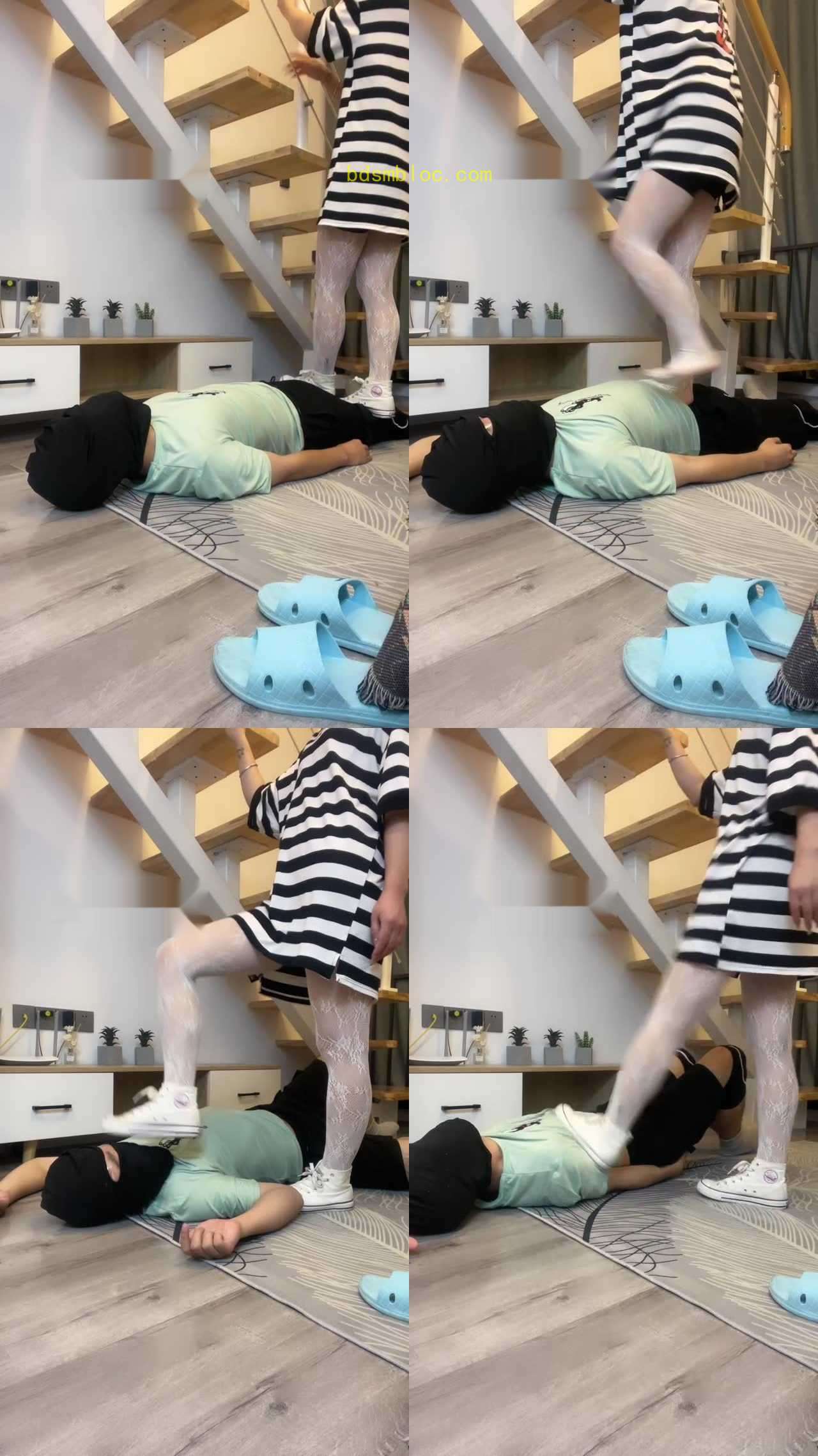 【云云酱】萝莉主白丝全体重踩踏