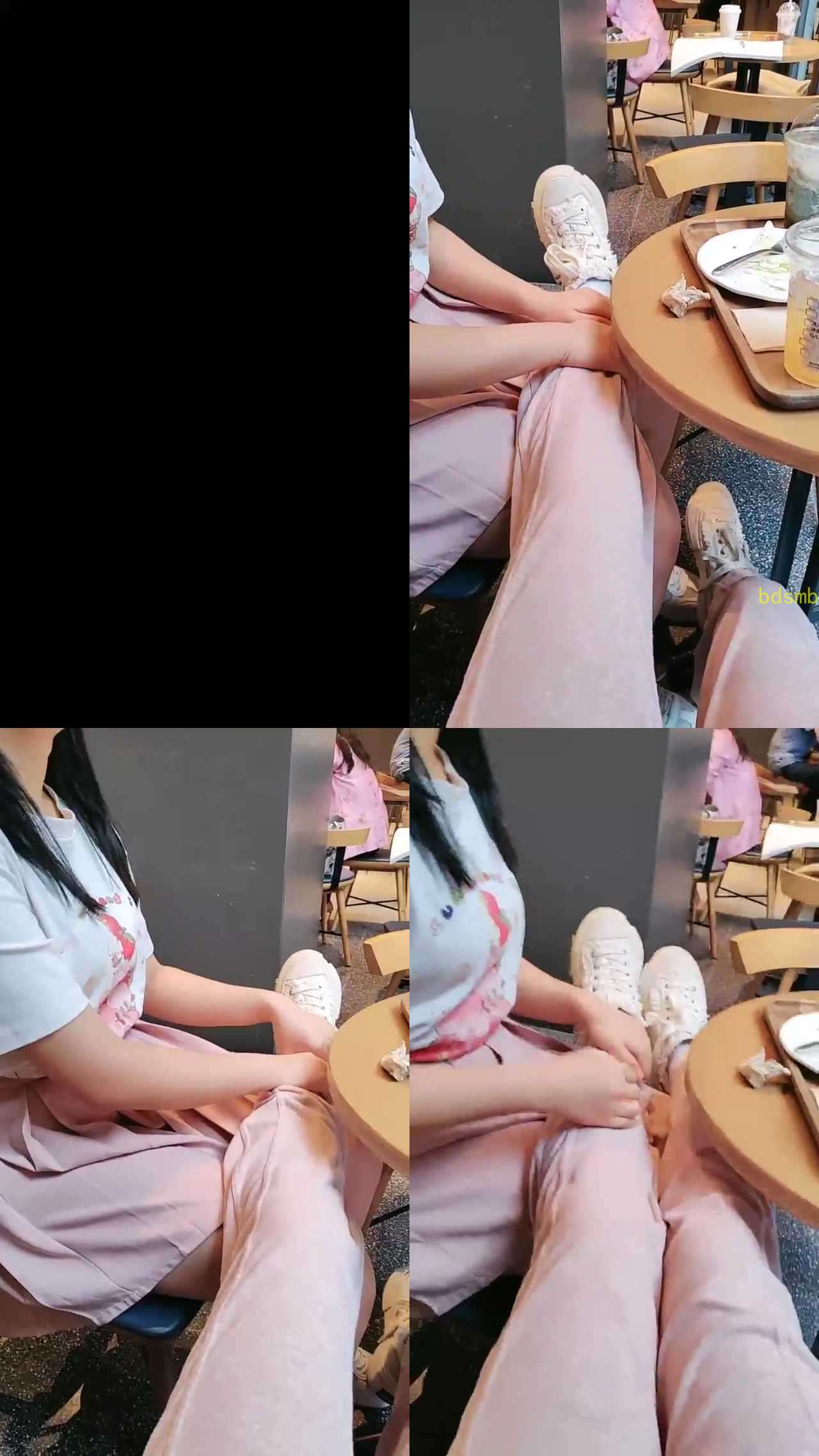 【暴力美学】户外按脚/室内双S舔脏鞋/奶狗原味棉袜裸足