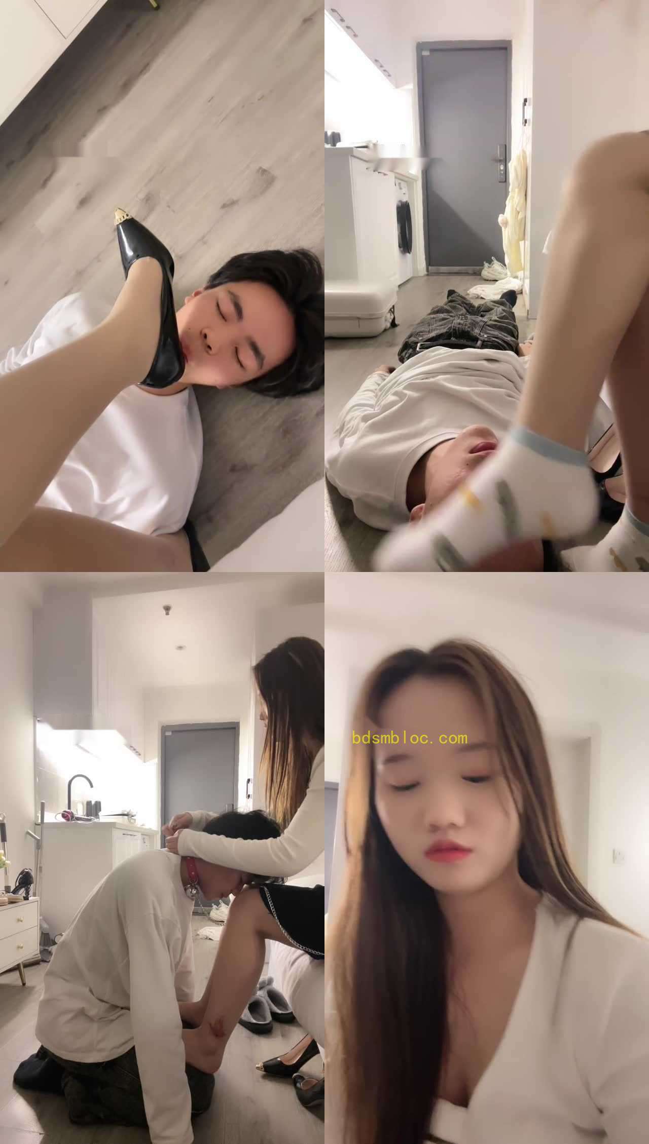 【叶娘】原味棉袜丝袜捂脸/闻香水/骑狗背sp