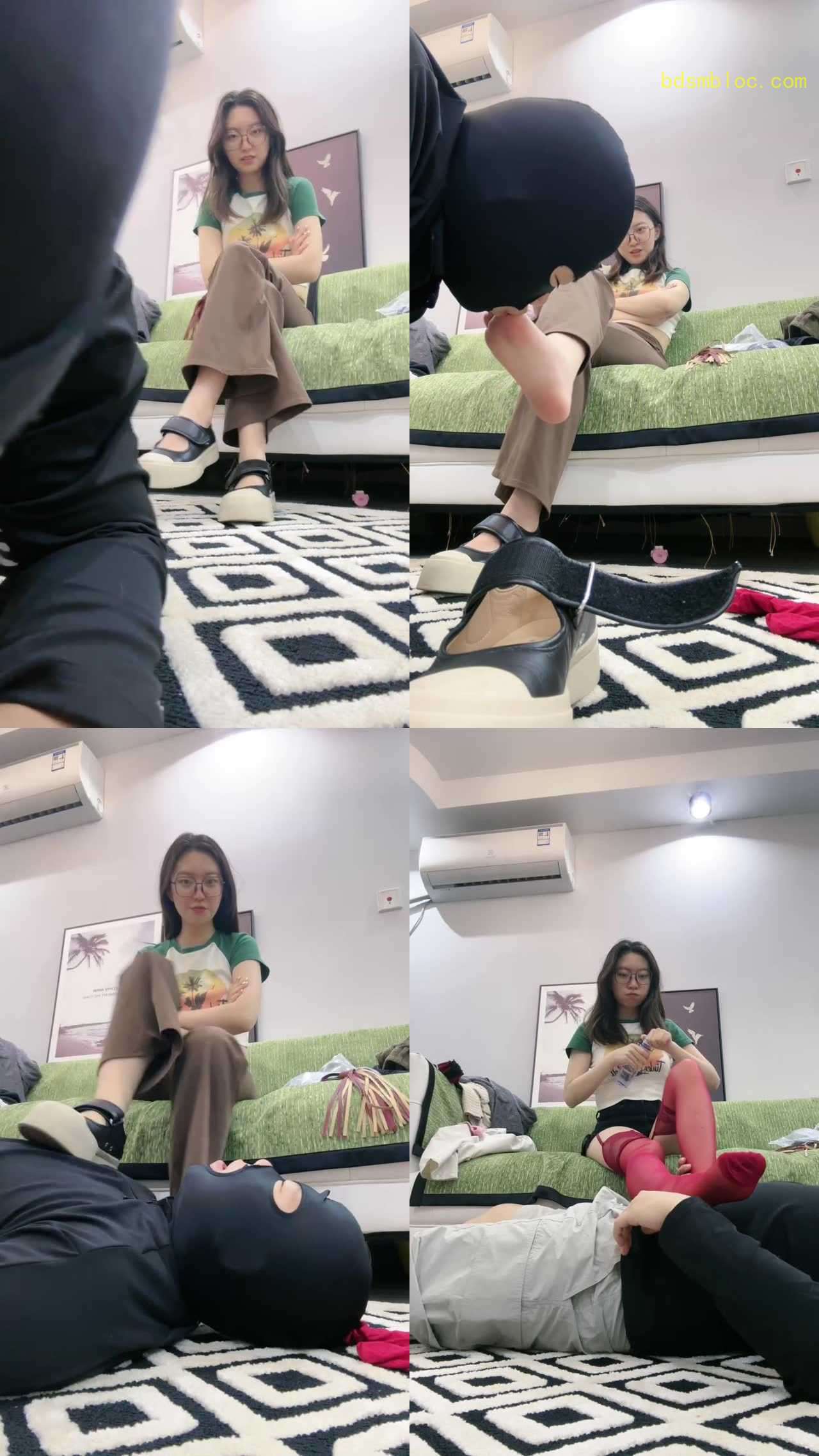【jenn】鞭打/舔闻脏鞋臭脚丫/喂口水/耳光/踩踏