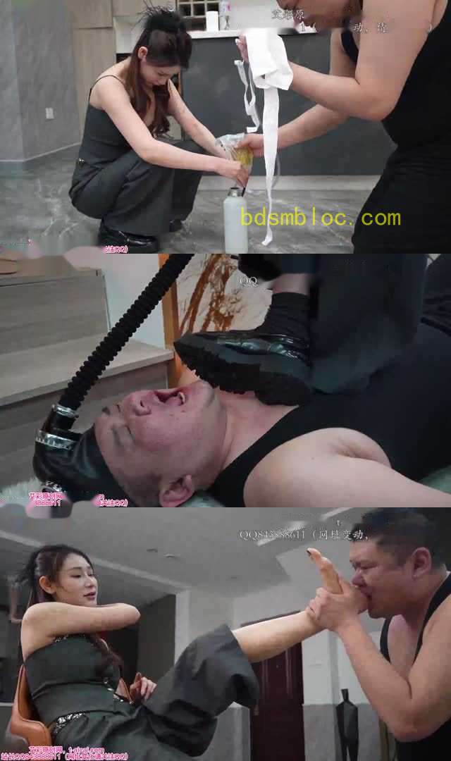 【麋鹿银儿】骚尿液呼吸面具 牲畜化虐待 鞭打 爆踹 高跟狂虐