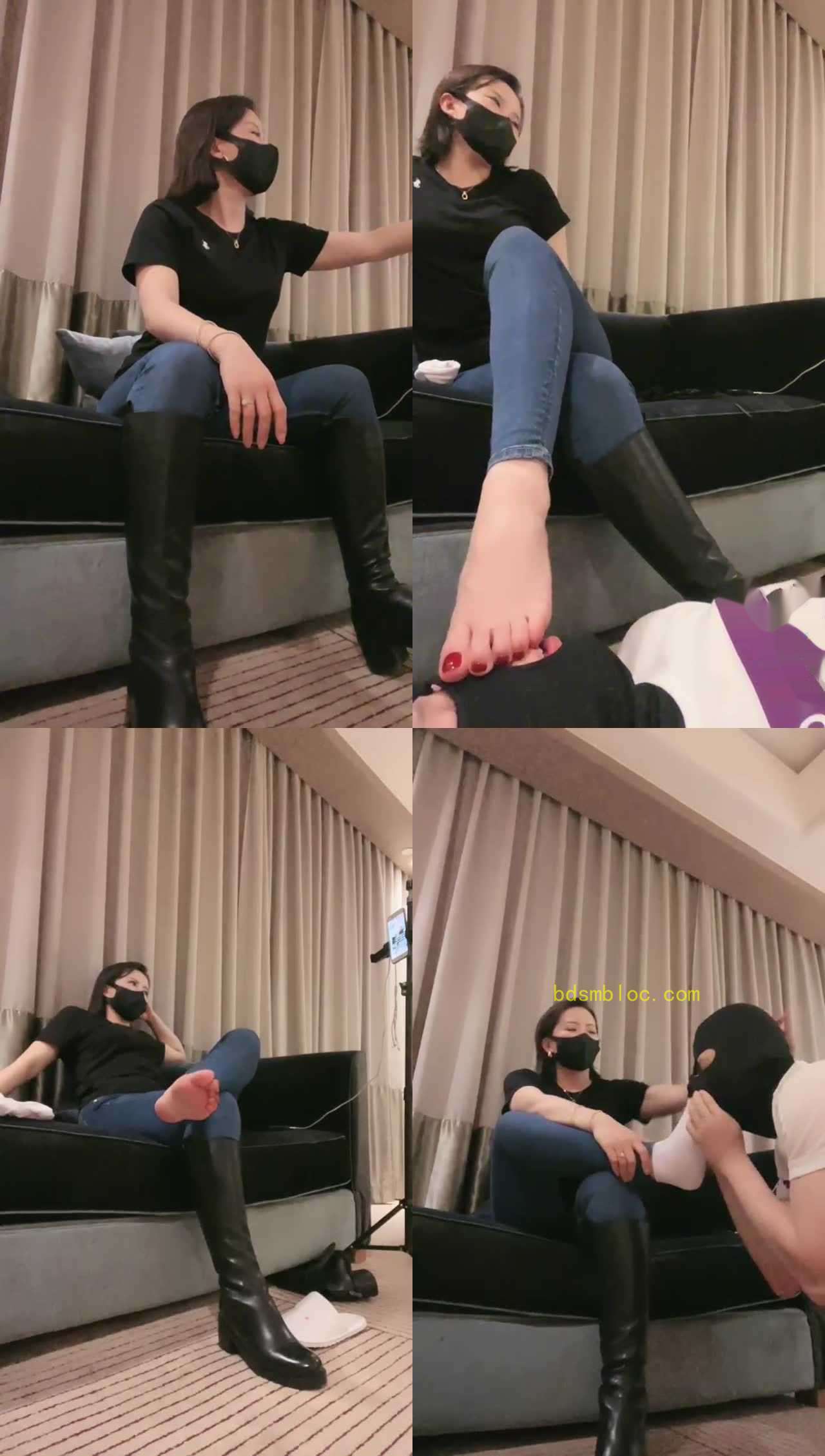 【冷颜女王】骑士靴 白棉袜