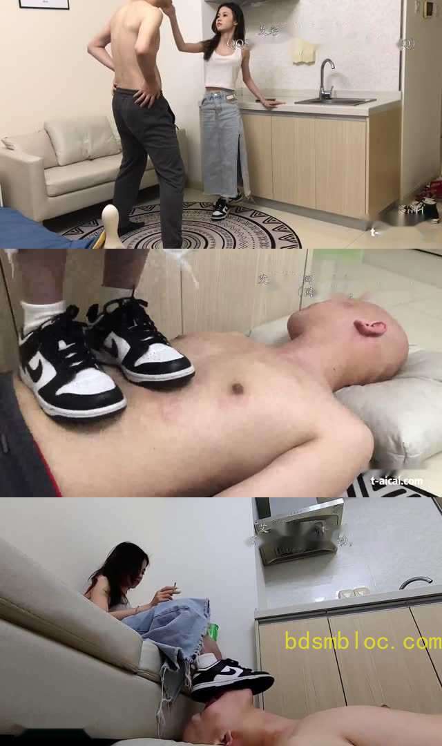 【美竹姐姐】黑白色耐克板鞋的折磨