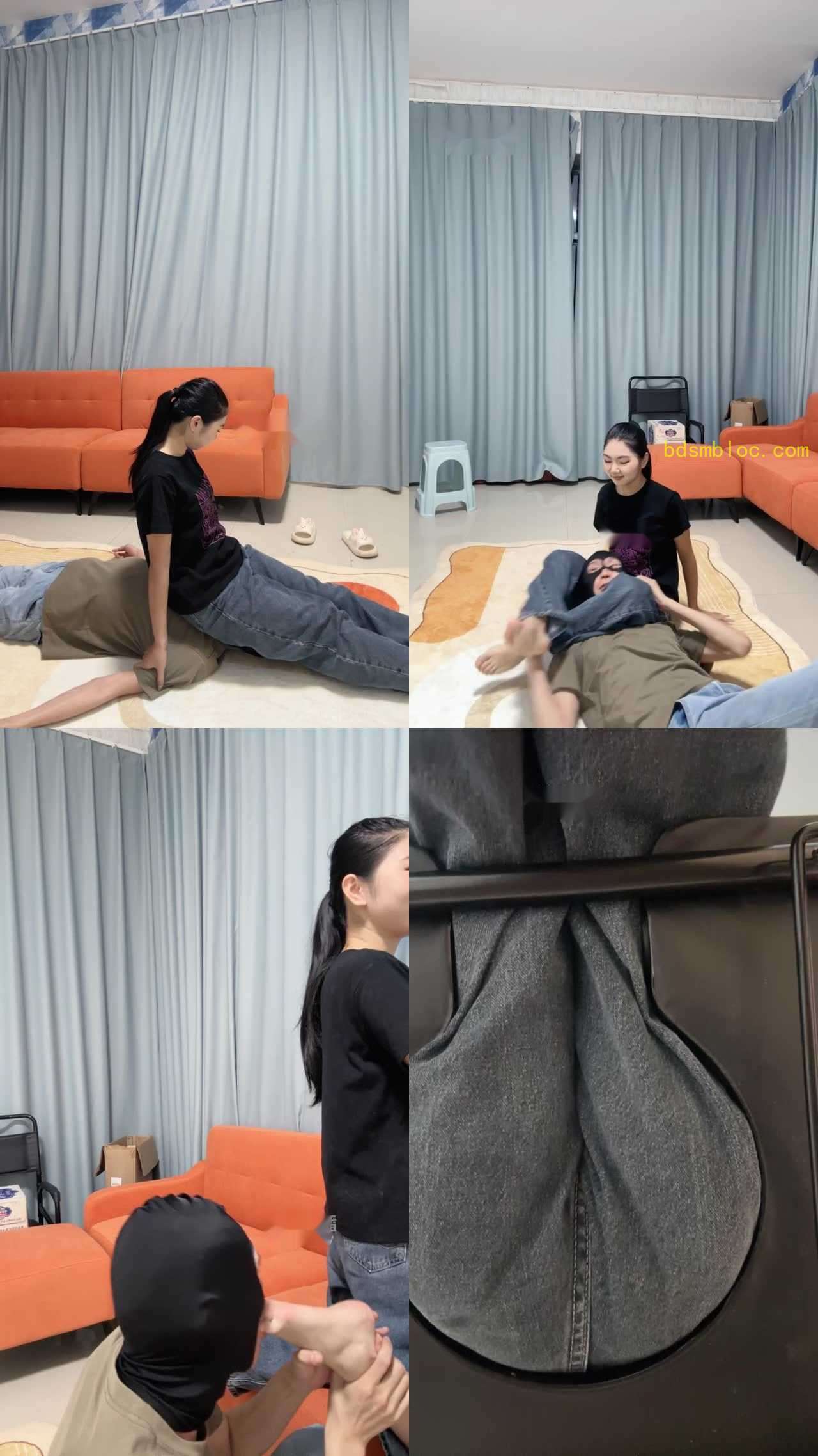 【猴歌】牛仔裤坐脸舔脚深喉
