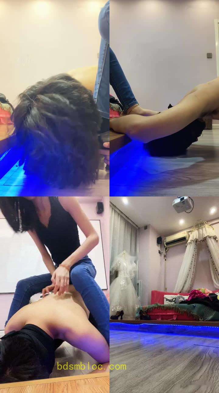 【织羊】近距离舔脏鞋裸足/骑马狗爬/抽耳光