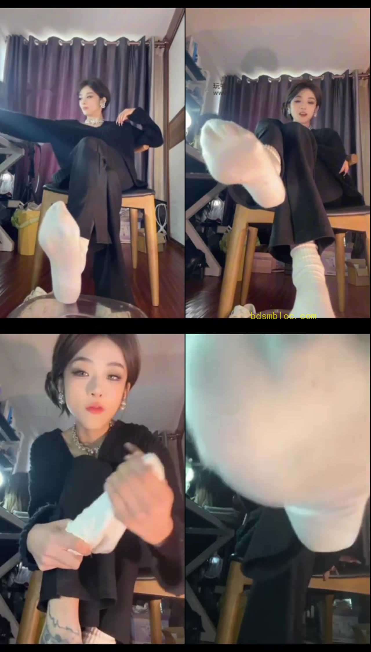 【不知名美女】超重口白袜羞辱