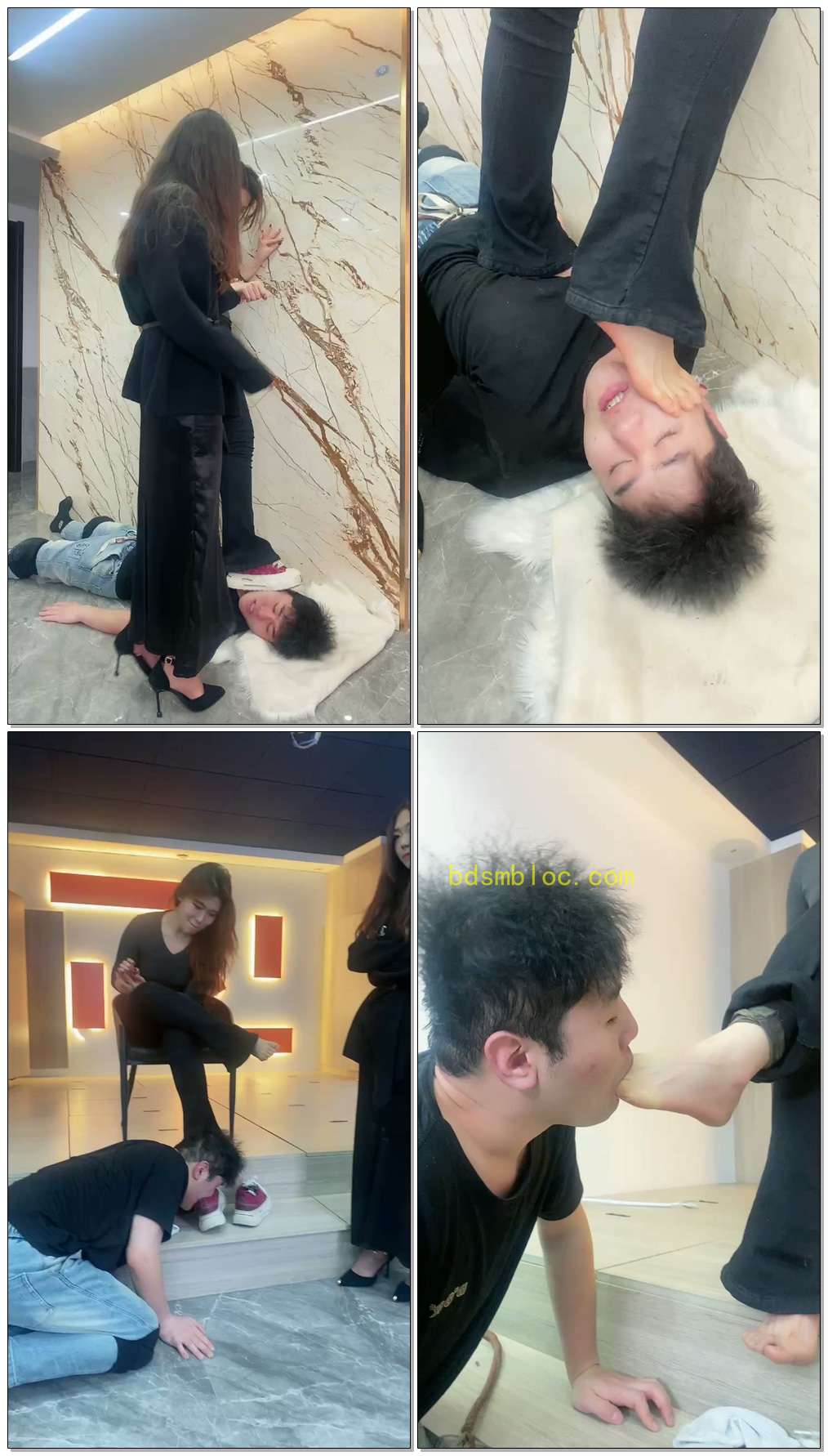 【麋鹿银儿】新素人系列4舔脚踩头脸提档耳光坐头骑马