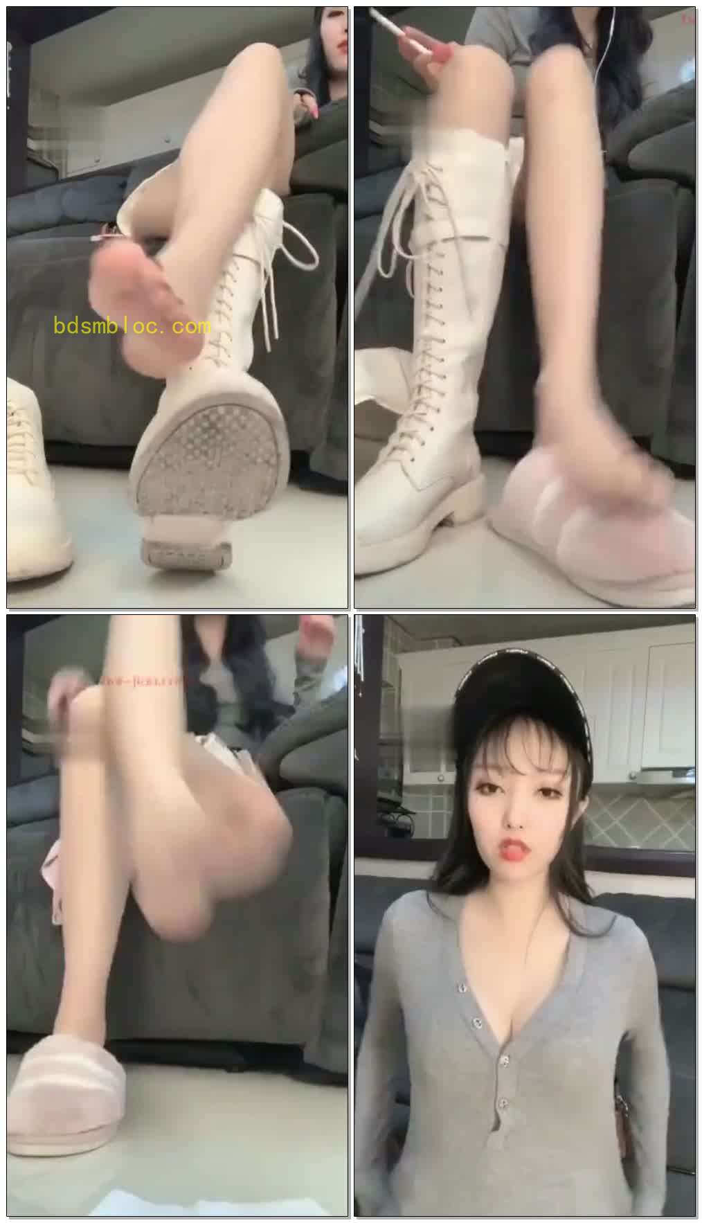 【梦幻Abby】超美女S长靴全程语言羞辱