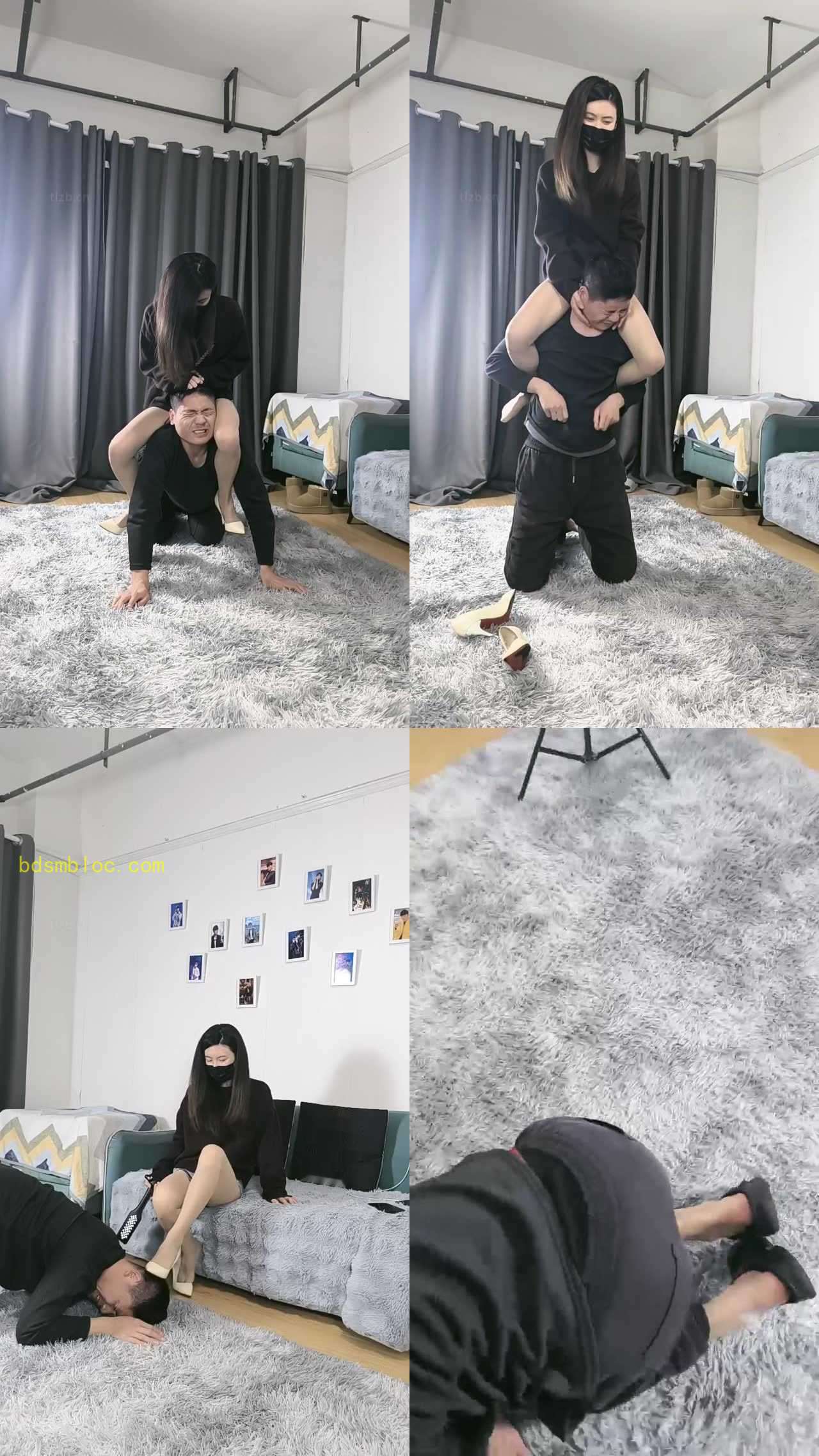 【梓S】骑马转胯/腿绞/高跟踩踏/耳光嘴叼高跟/人肉座椅