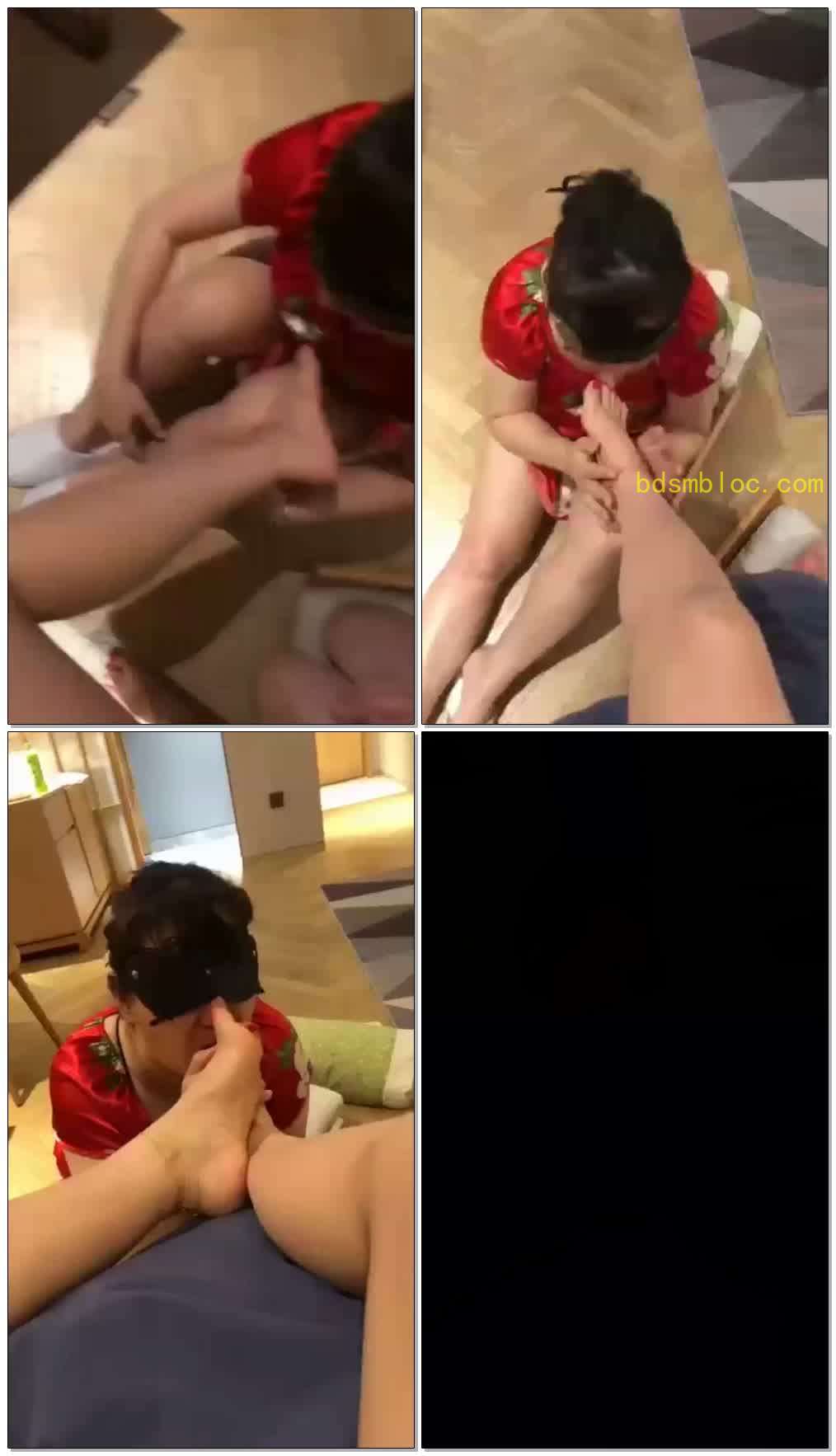 【歌迪丝】母狗舔脚