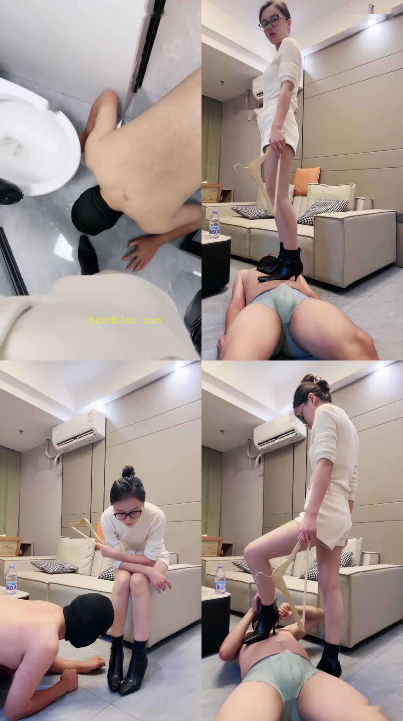 【吴恩】头压马桶舔/衣架抽打