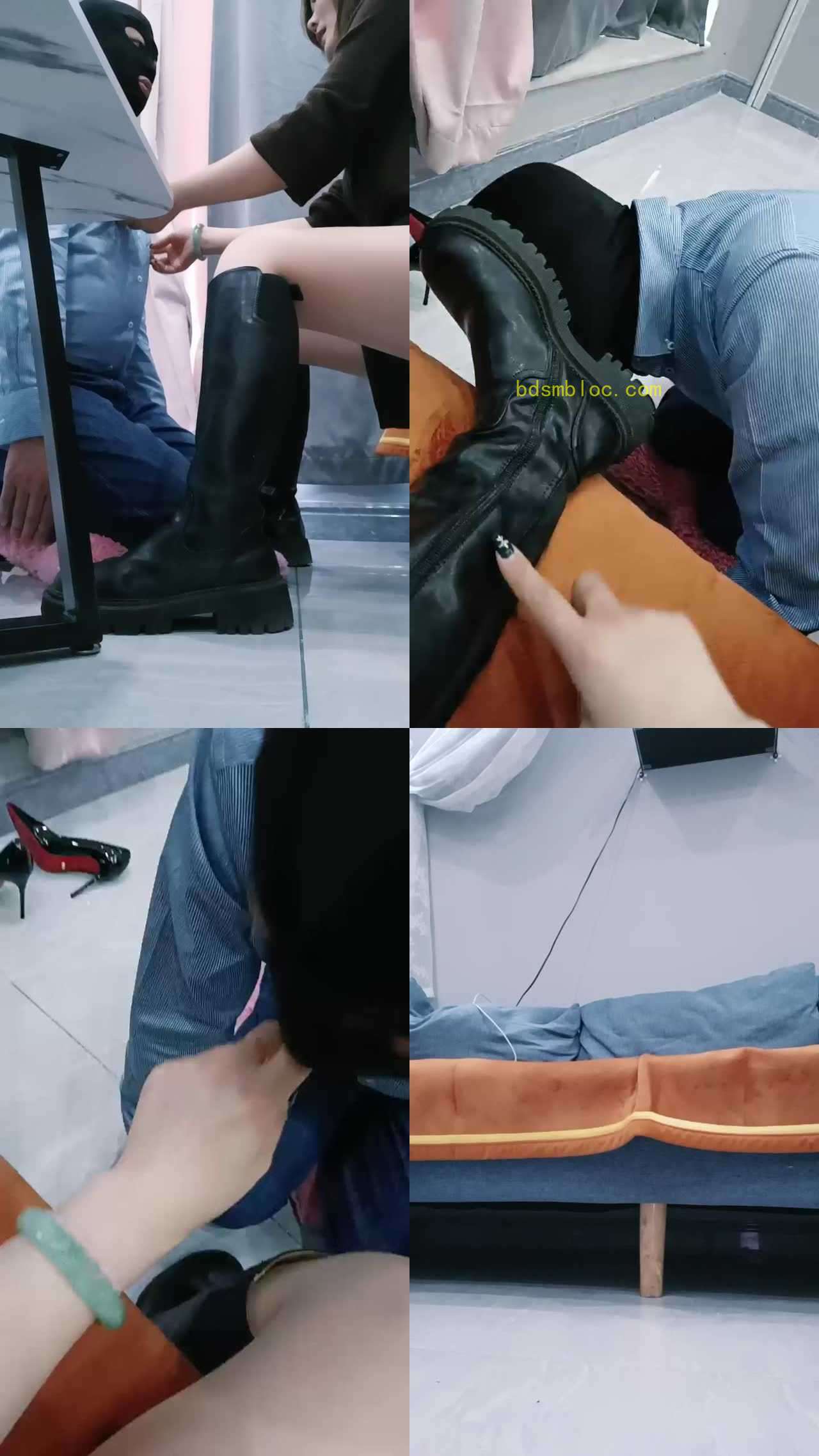 【冰沫老师】舔鞋底/抽耳光/骑马/虐乳