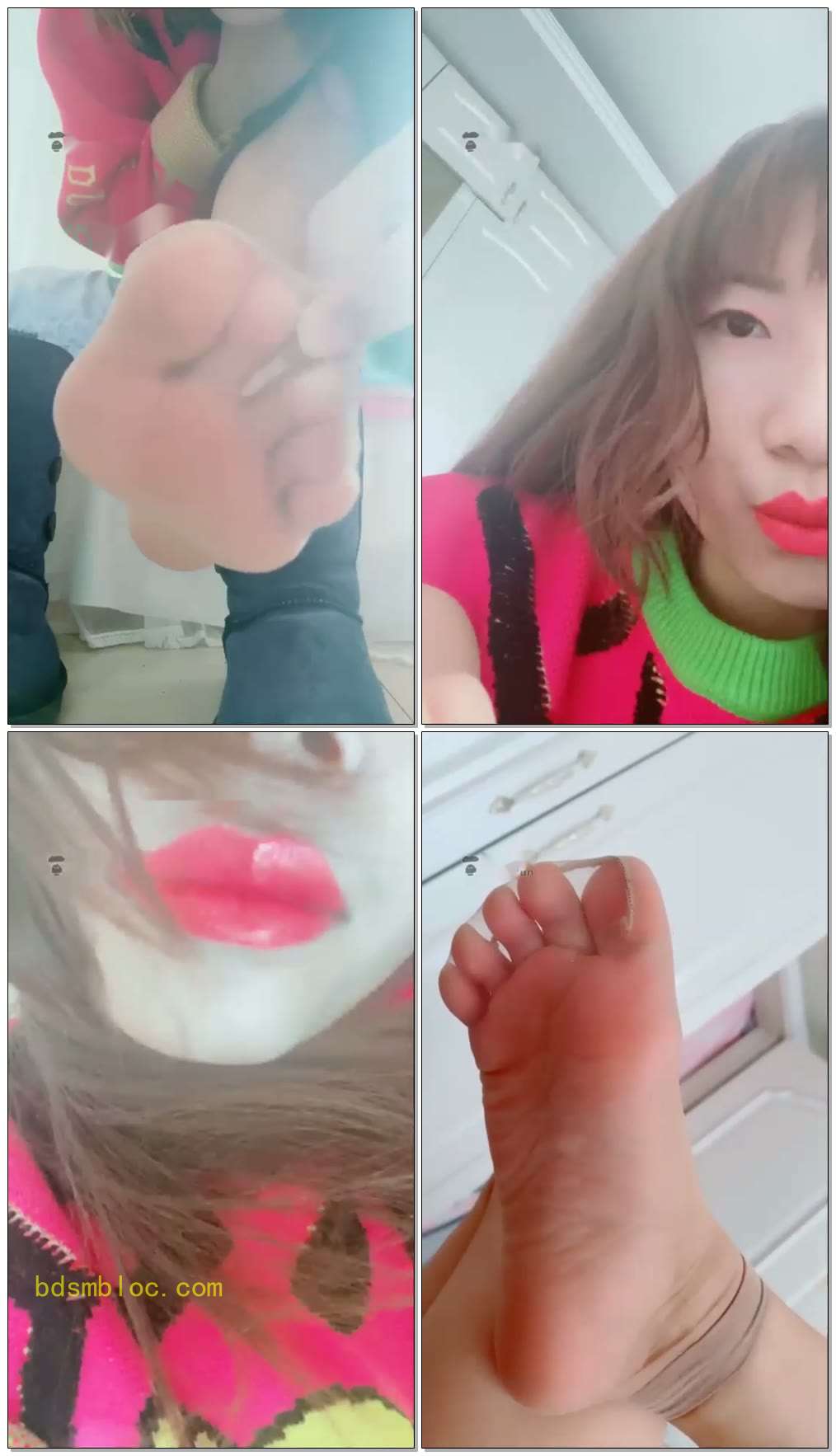【兔粉粉女皇】第一视角-雪地靴里的短肉丝汗脚羞辱