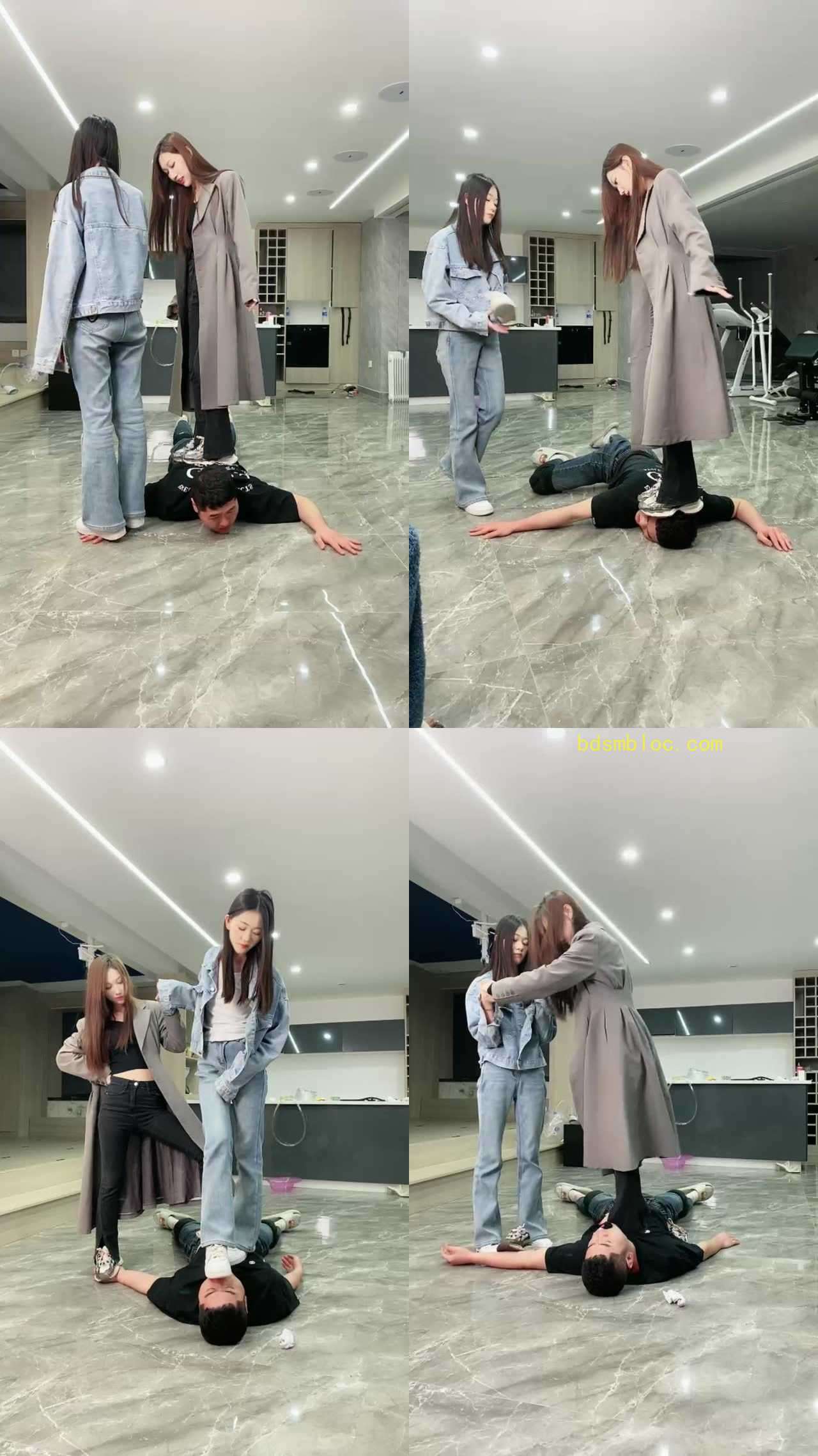 【麋鹿银儿】国画小踩头和手走路踢裆头当石头畜生全程压追