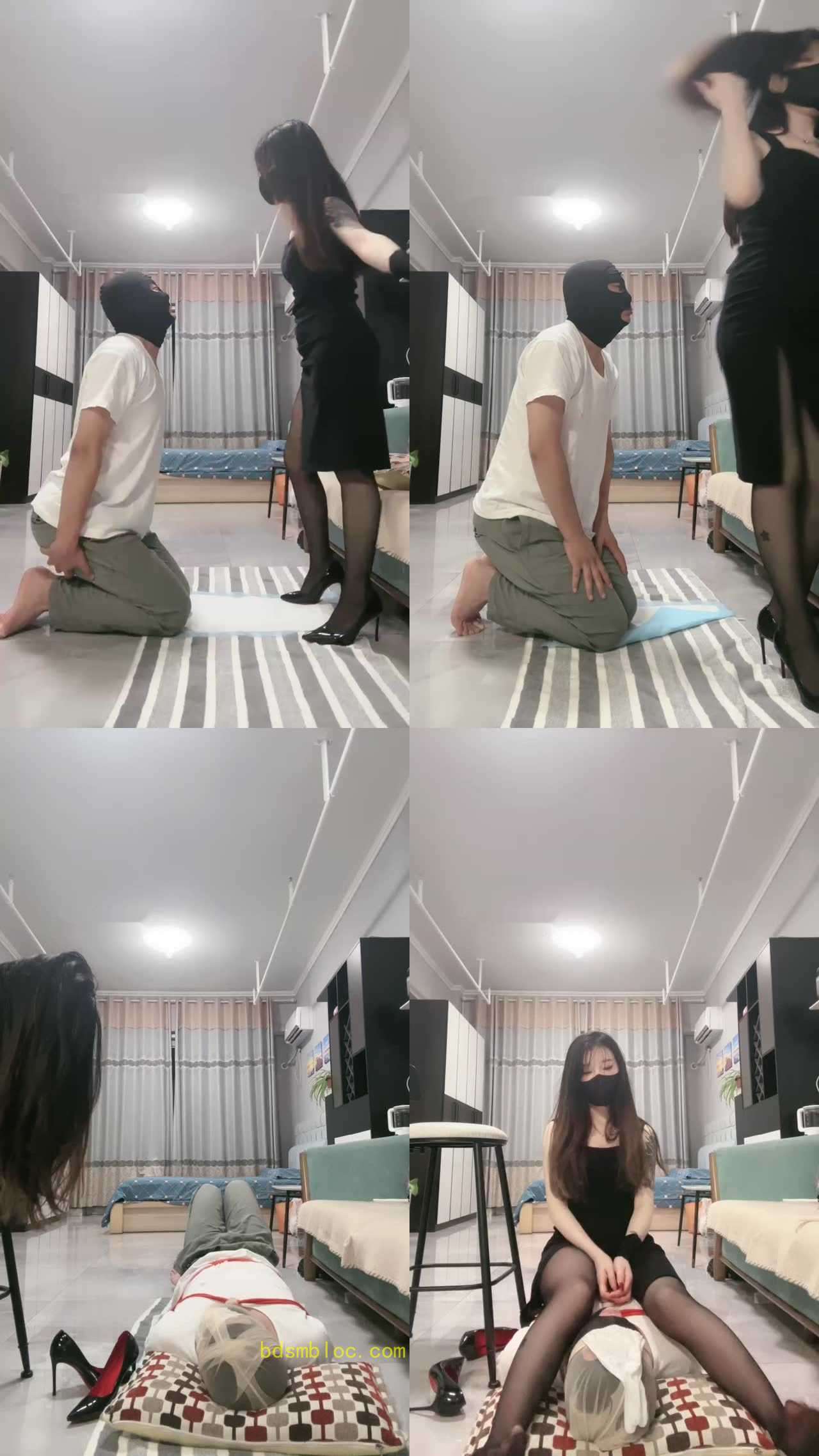 【不期而遇】虐乳掐废/踩脖窒息/头部跳踩