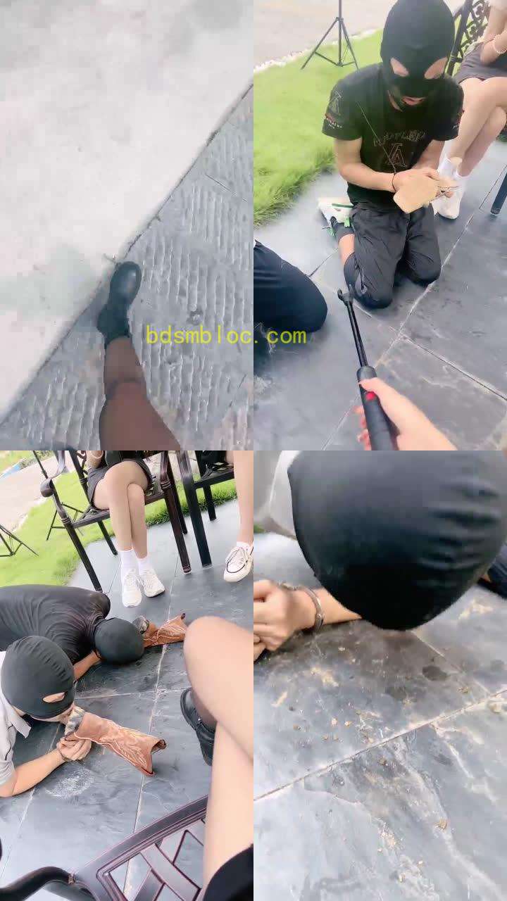 【沅芷】双主双奴室外调教舔鞋