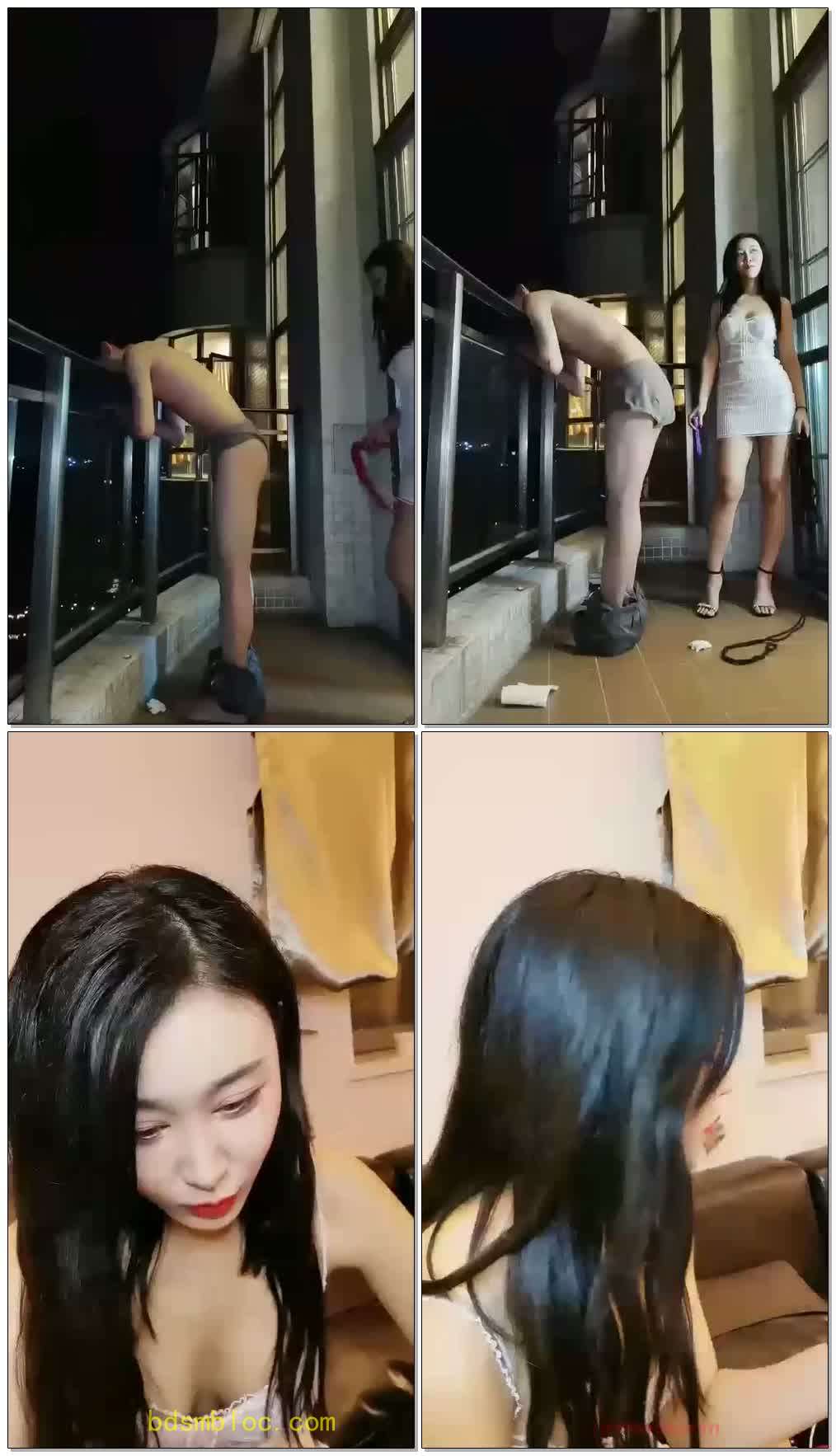 【夏芙小公主】在邻居的注视下接受露出调教
