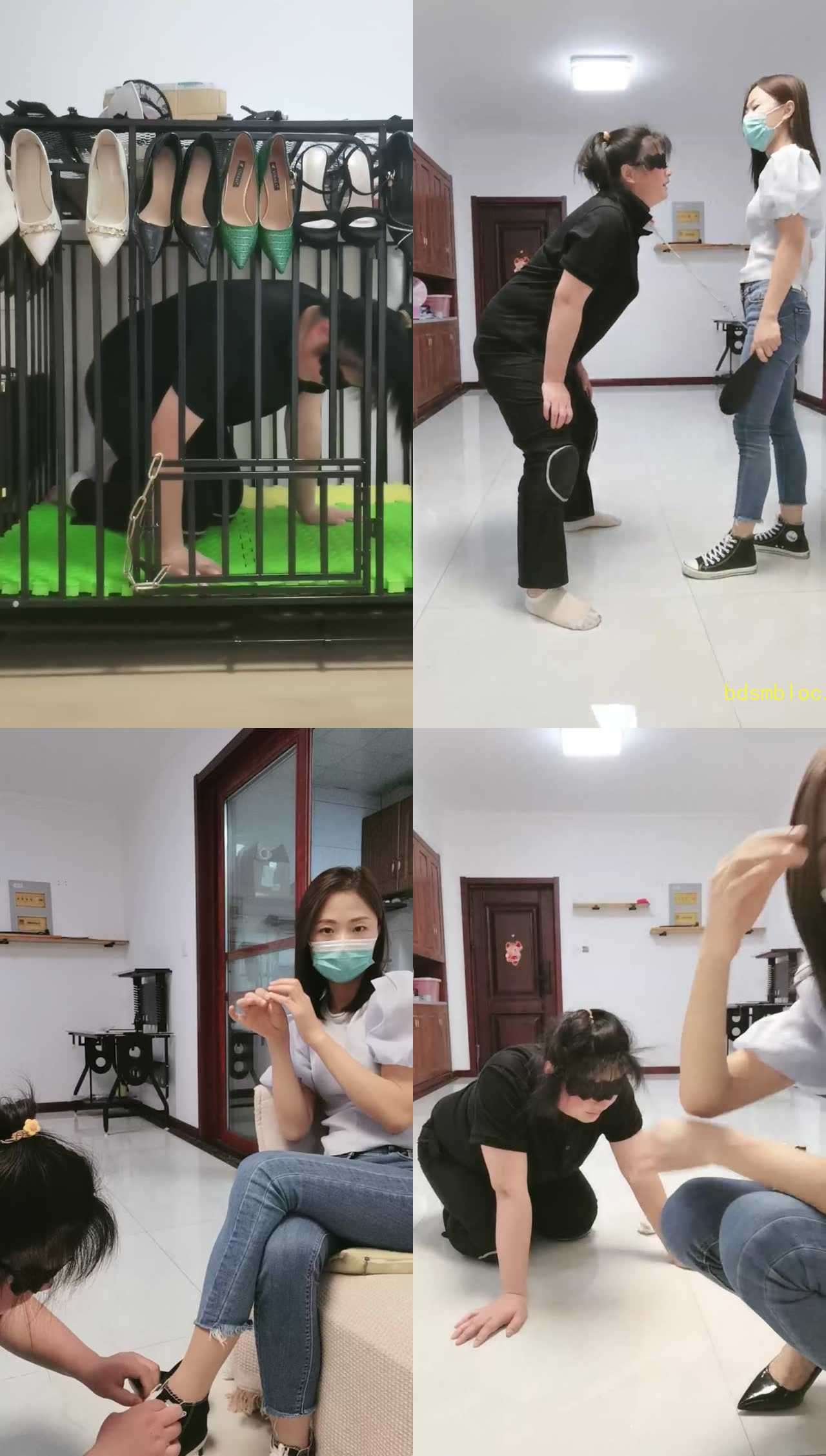 【凌儿女神】狗笼囚禁母畜虐-骑马狗爬-袜子塞嘴-踩踏