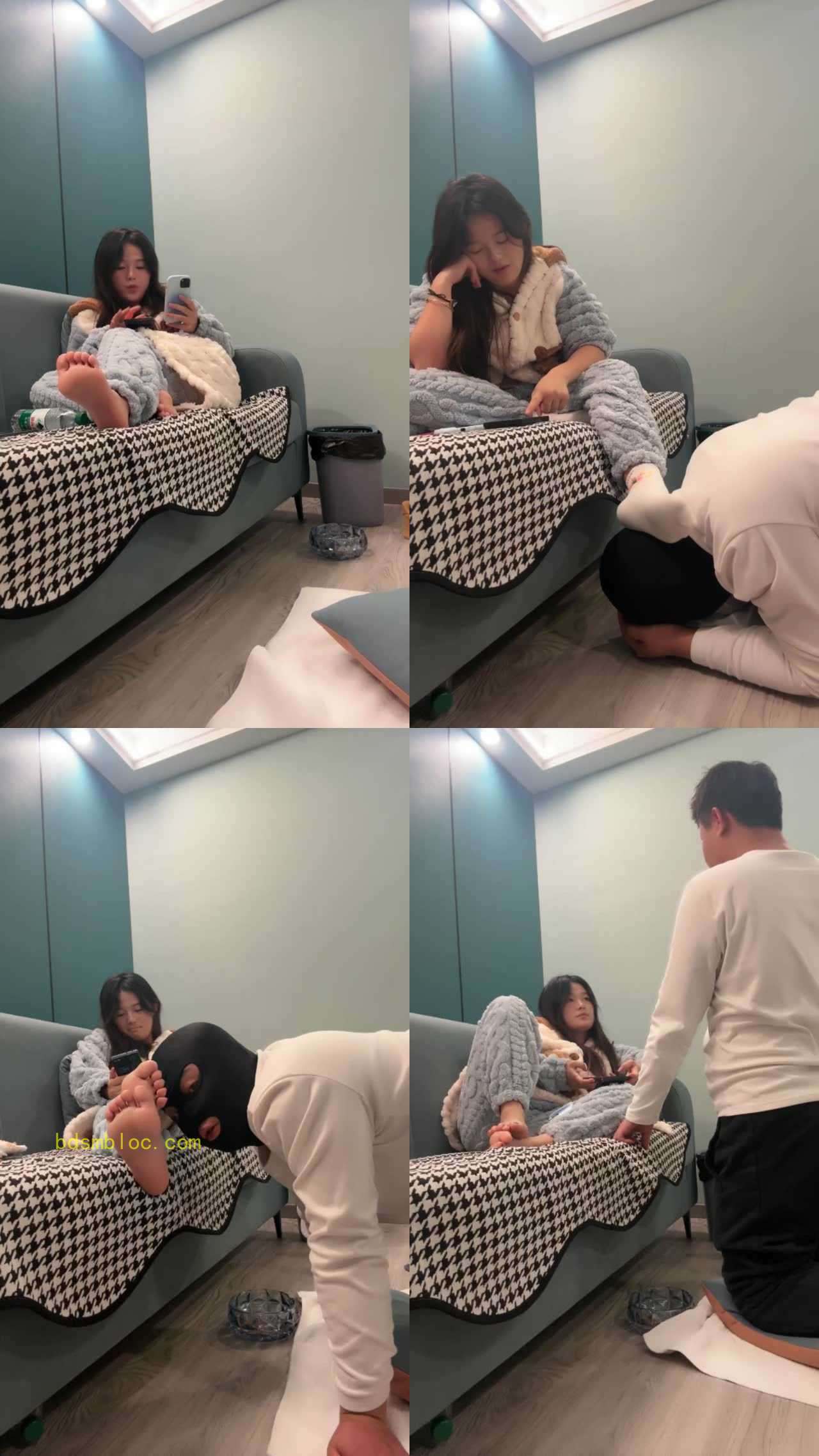 【子熙大人】跪舔原味白袜脚玉足