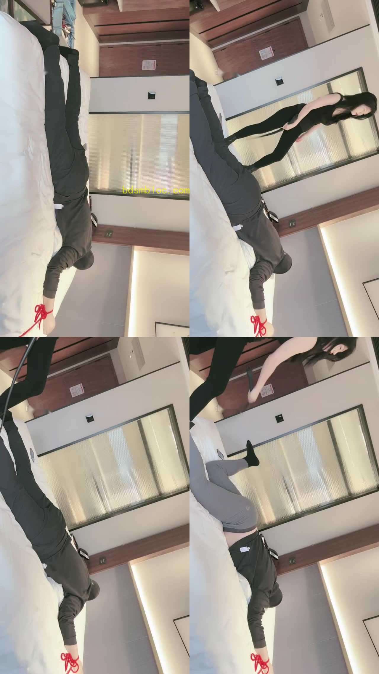 【芷镜小主】把狗绑在床上重度鞭打