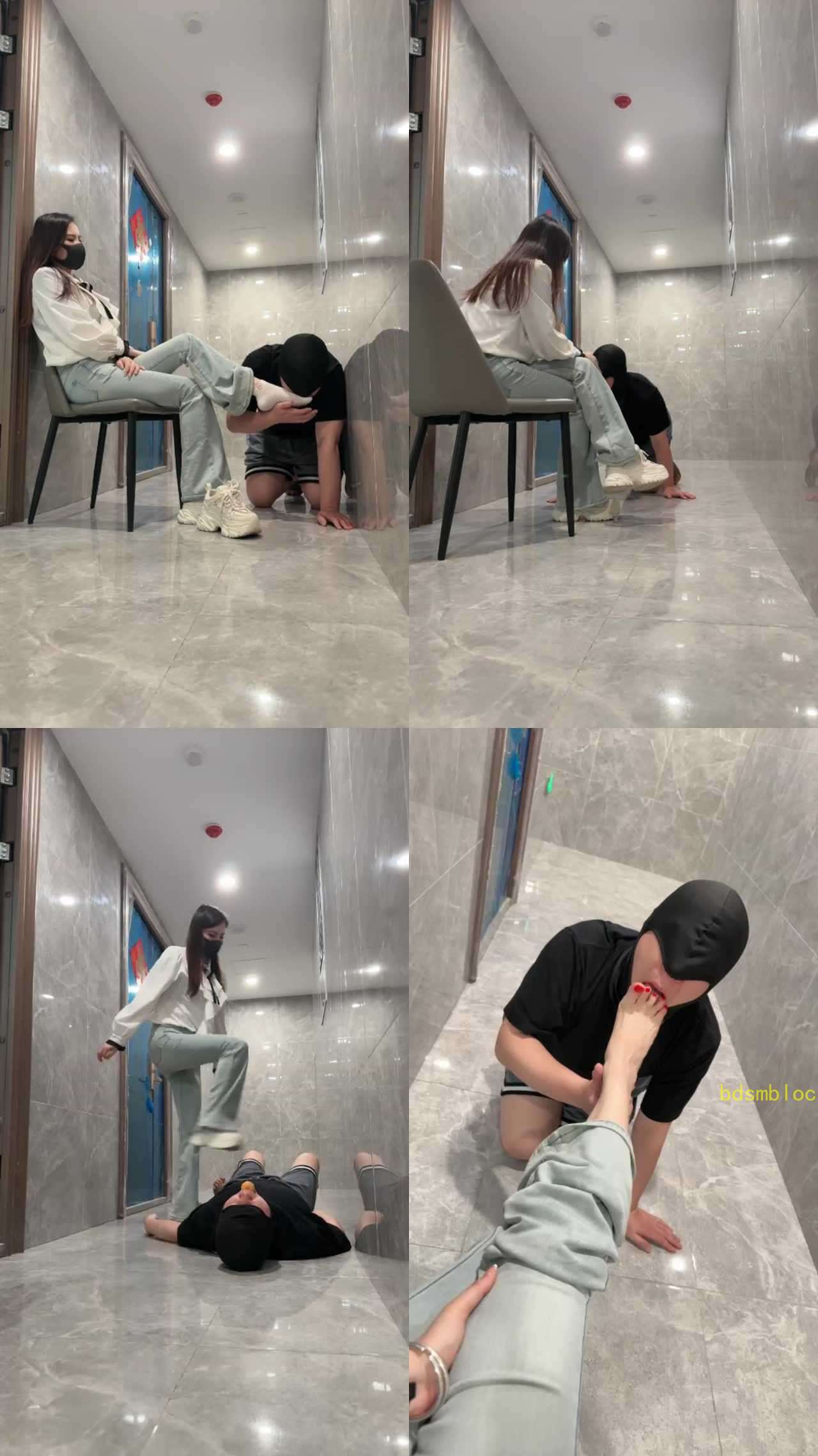 【三千女王s】小区楼道遛狗，训狗