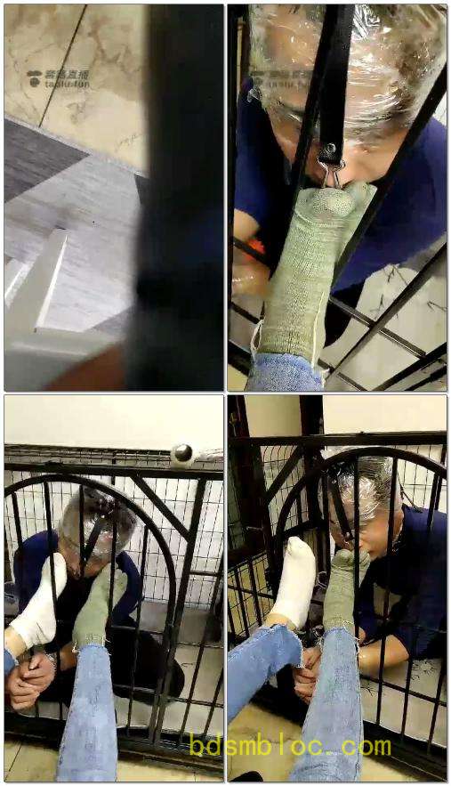 【安琪S】狗笼子里面强制给双主除臭