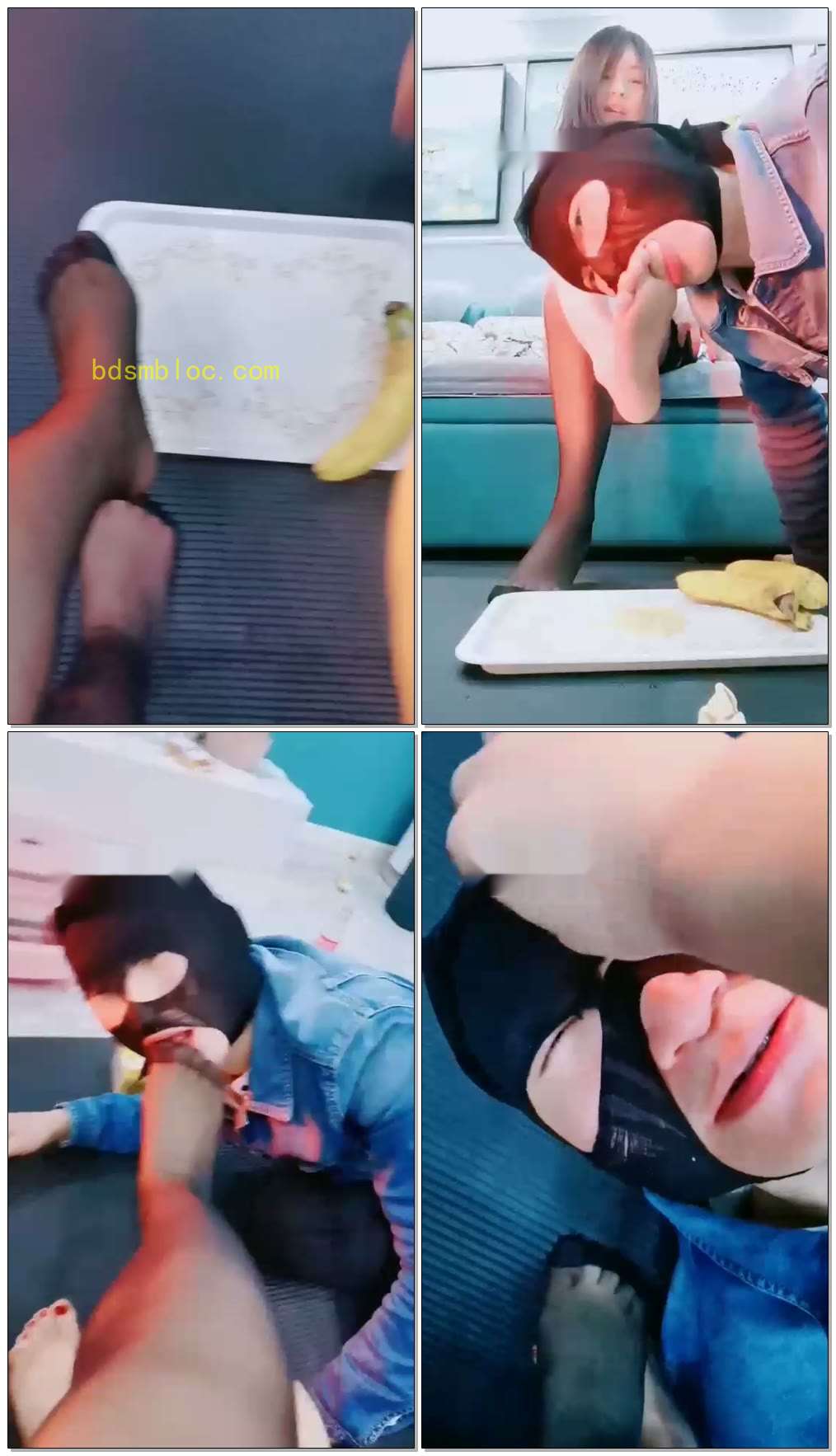 【紫襟女王】喝可乐洗脚水，吃香焦（脚）