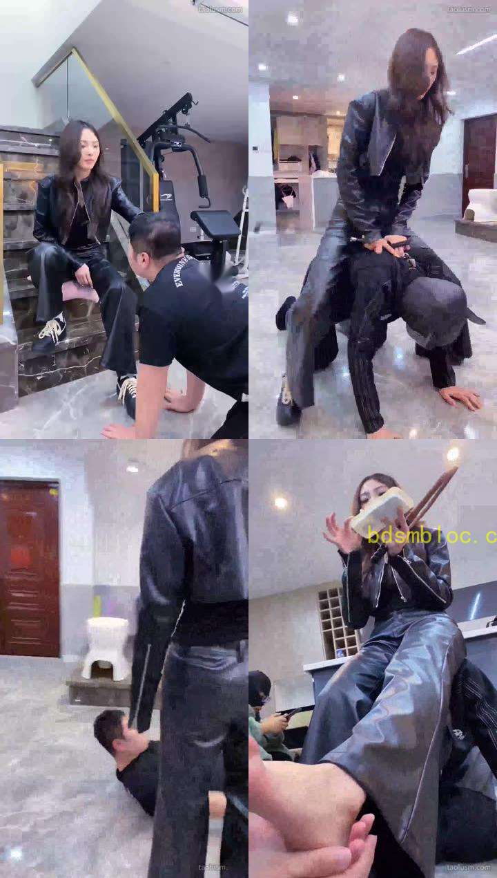【麋鹿银儿】素人寒汐定制重击耳光鞭打舔咀嚼物