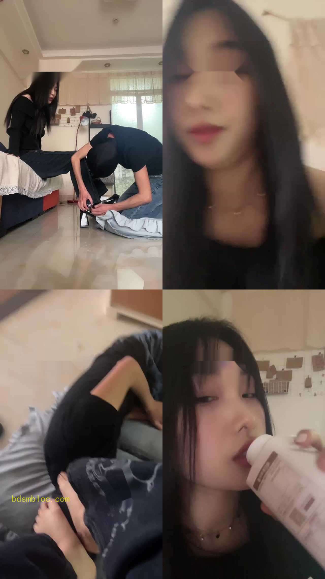 【田甜圈】拴狗遛弯高跟踩脸