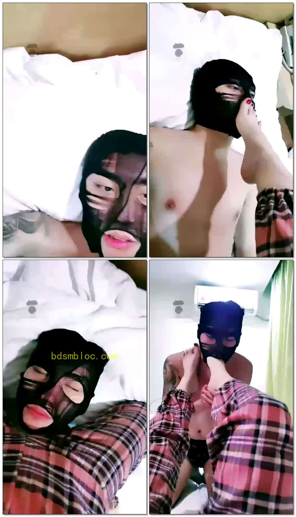 【一禾】踩踏口水深喉虐乳
