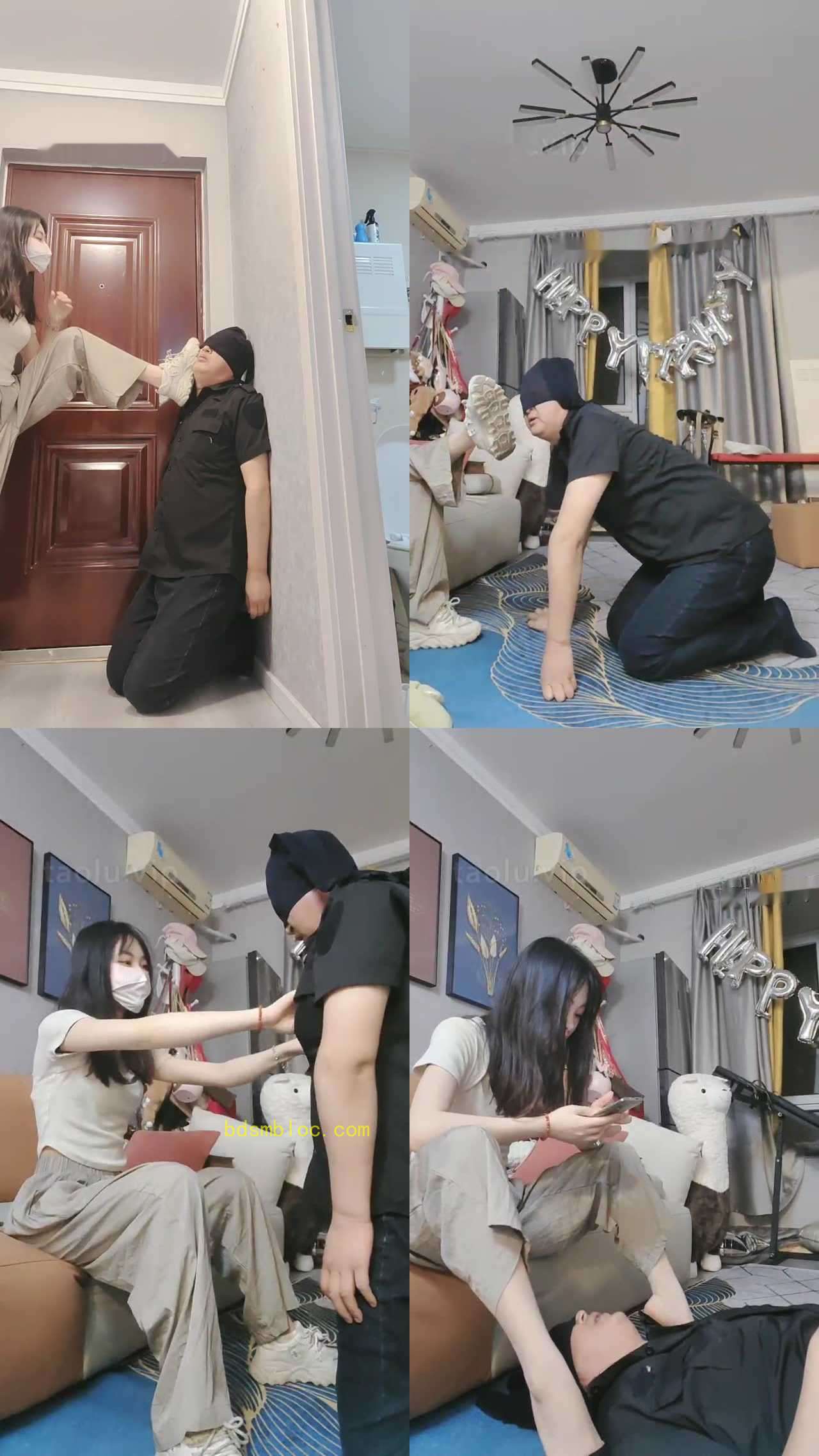 【丫丫】暴力耳光/电击乳头/高跟踩/鞭打踹头踩脸夹头