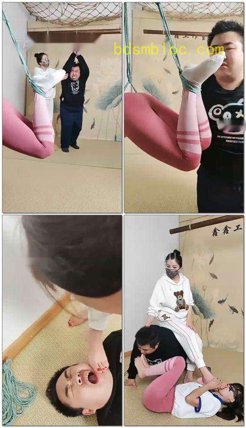 【北京冷大人S】惩罚偷情公母狗，让公狗看着母狗被深喉