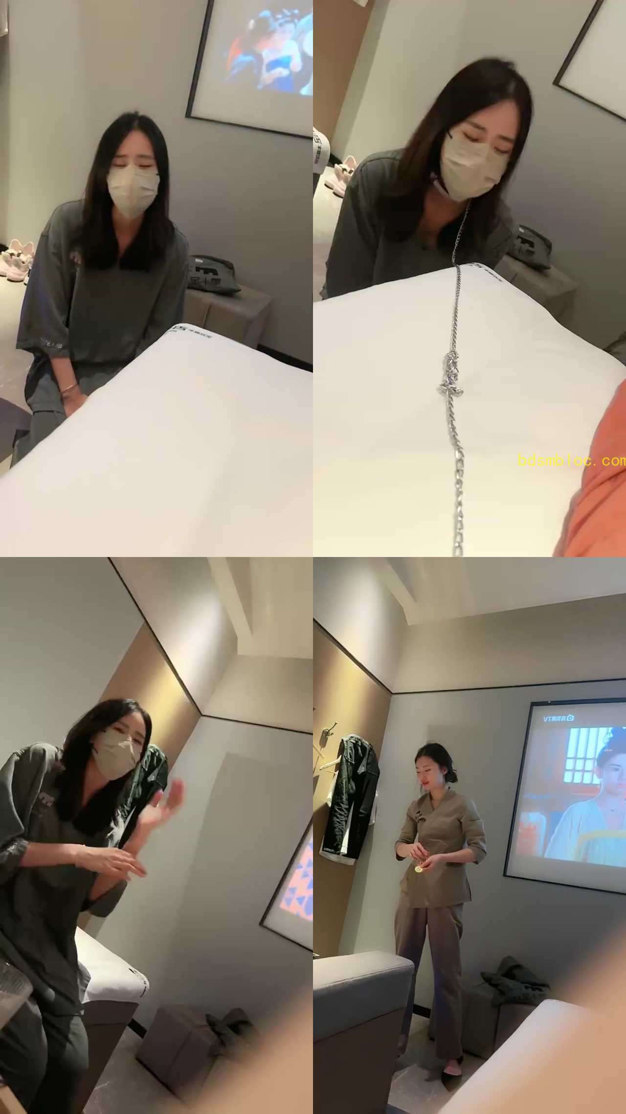 【雨琦S】带女闺蜜调戏男技师