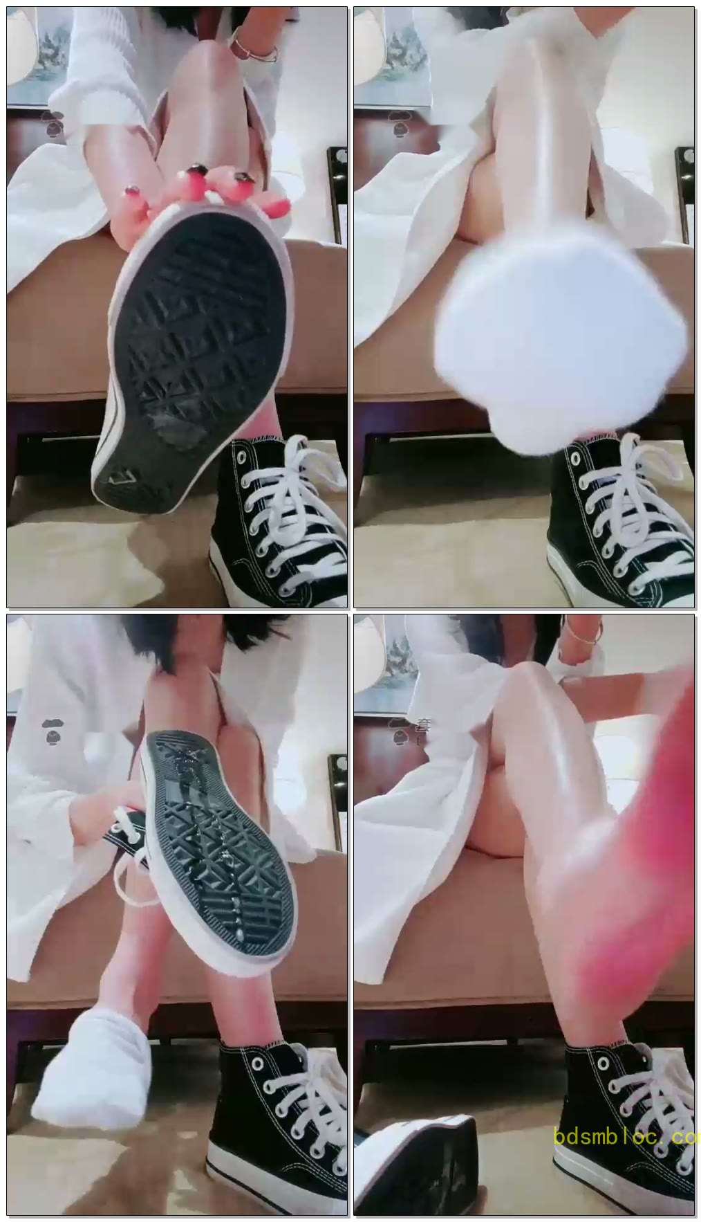 【十言S】帆布鞋白棉袜羞辱