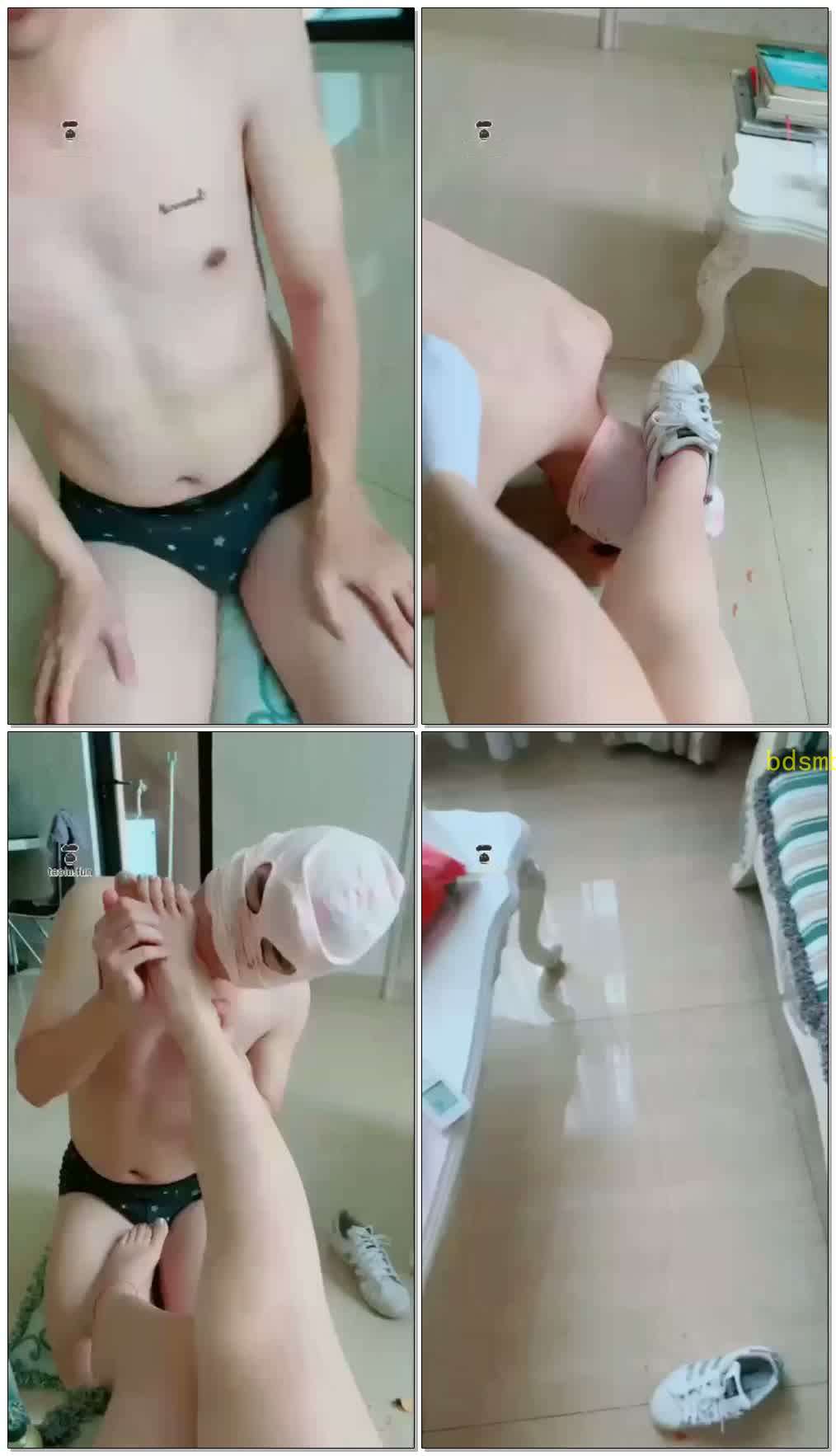 【BETTY贝蒂】运动鞋白棉袜生活化羞辱调教