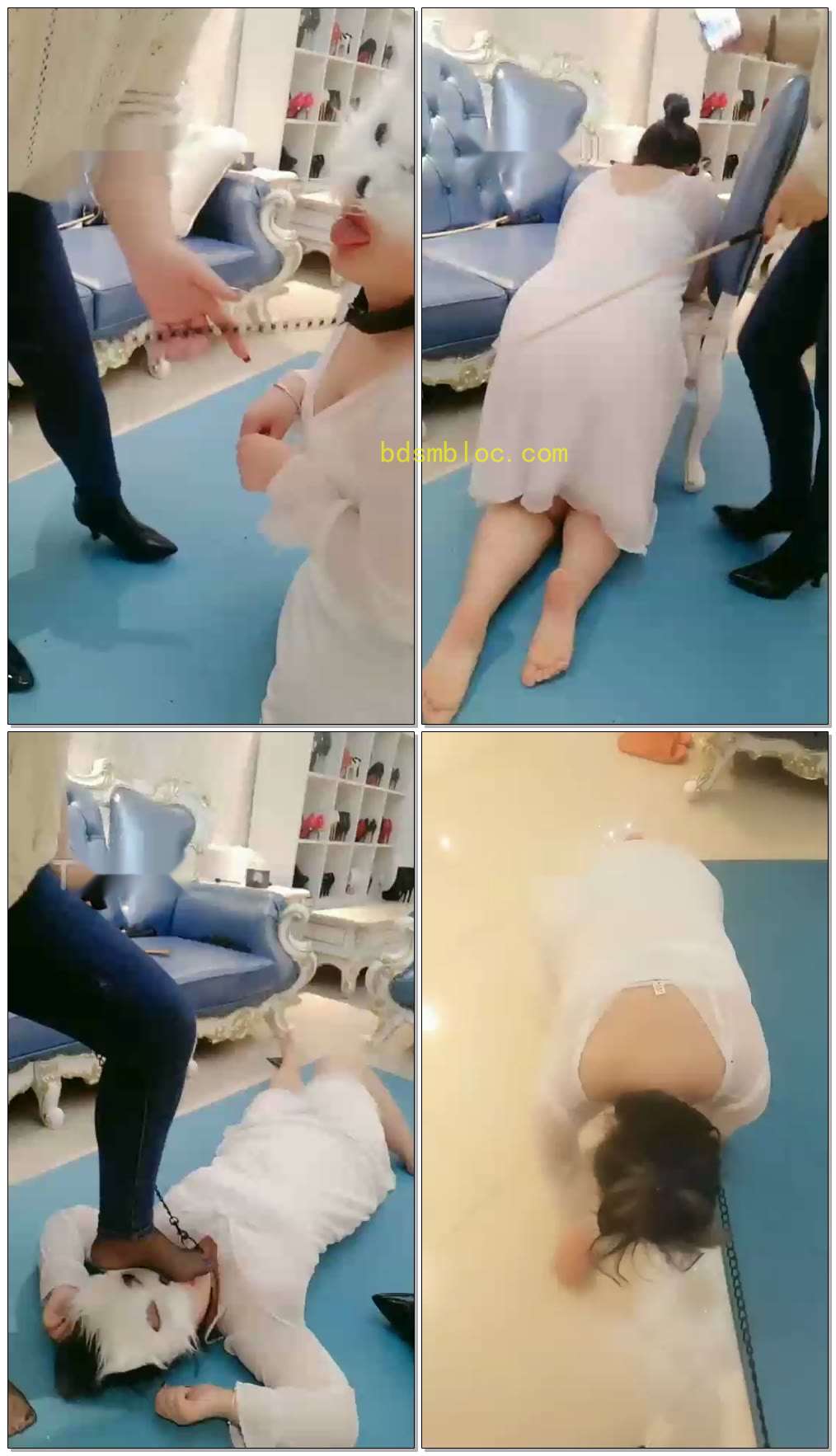【京S芯瑶】虐素人女孩sp，藤条，踩脸，耳光